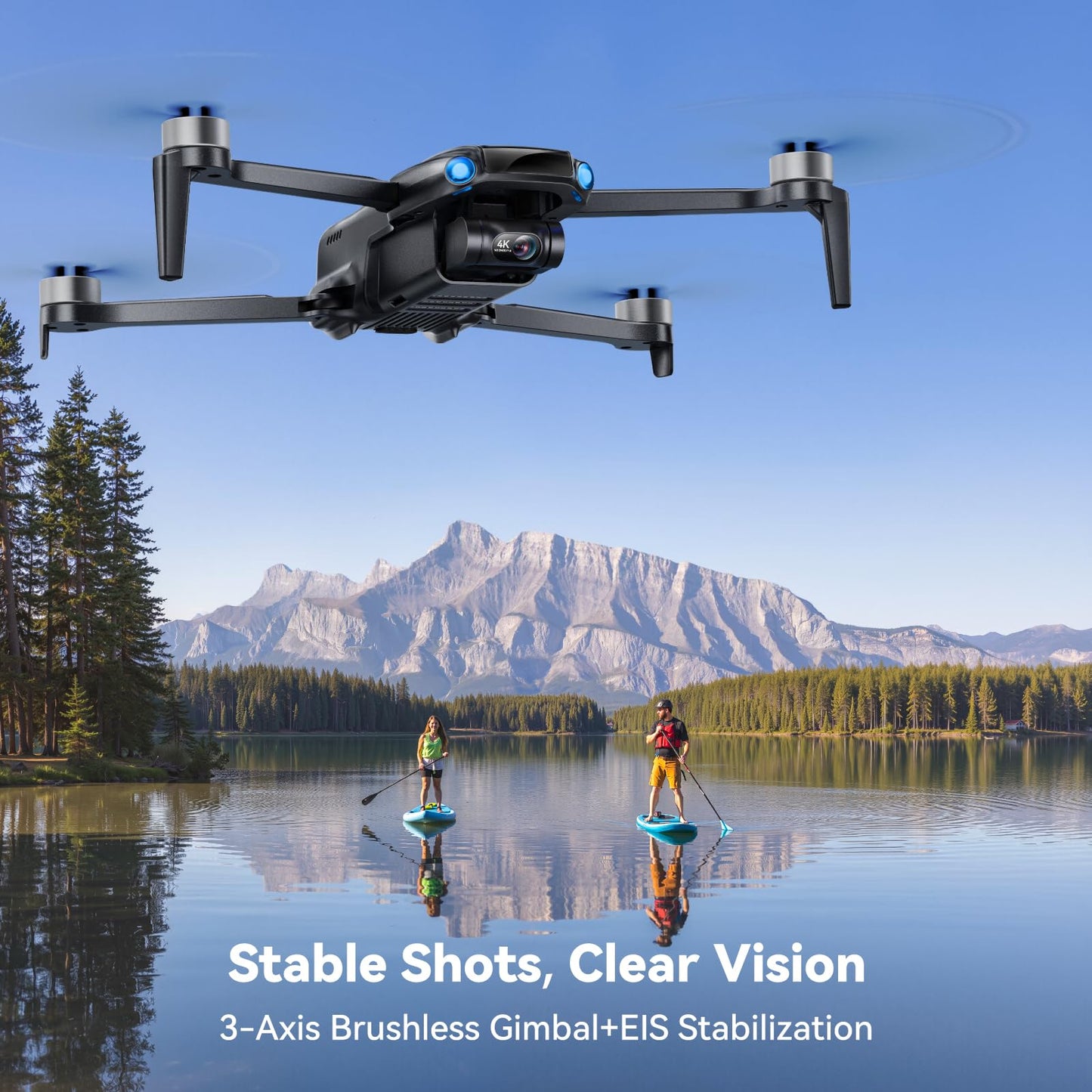 Ruko Drone with 4K UHD Camera for Adults with 3-Axis Gimbal, 8K Photo, Under 249g FAA-Exempt, 96 Mins Flight (3 Batteries), 20,000ft Transmission, GPS with Beeper, Auto Return, Beginner Friendly