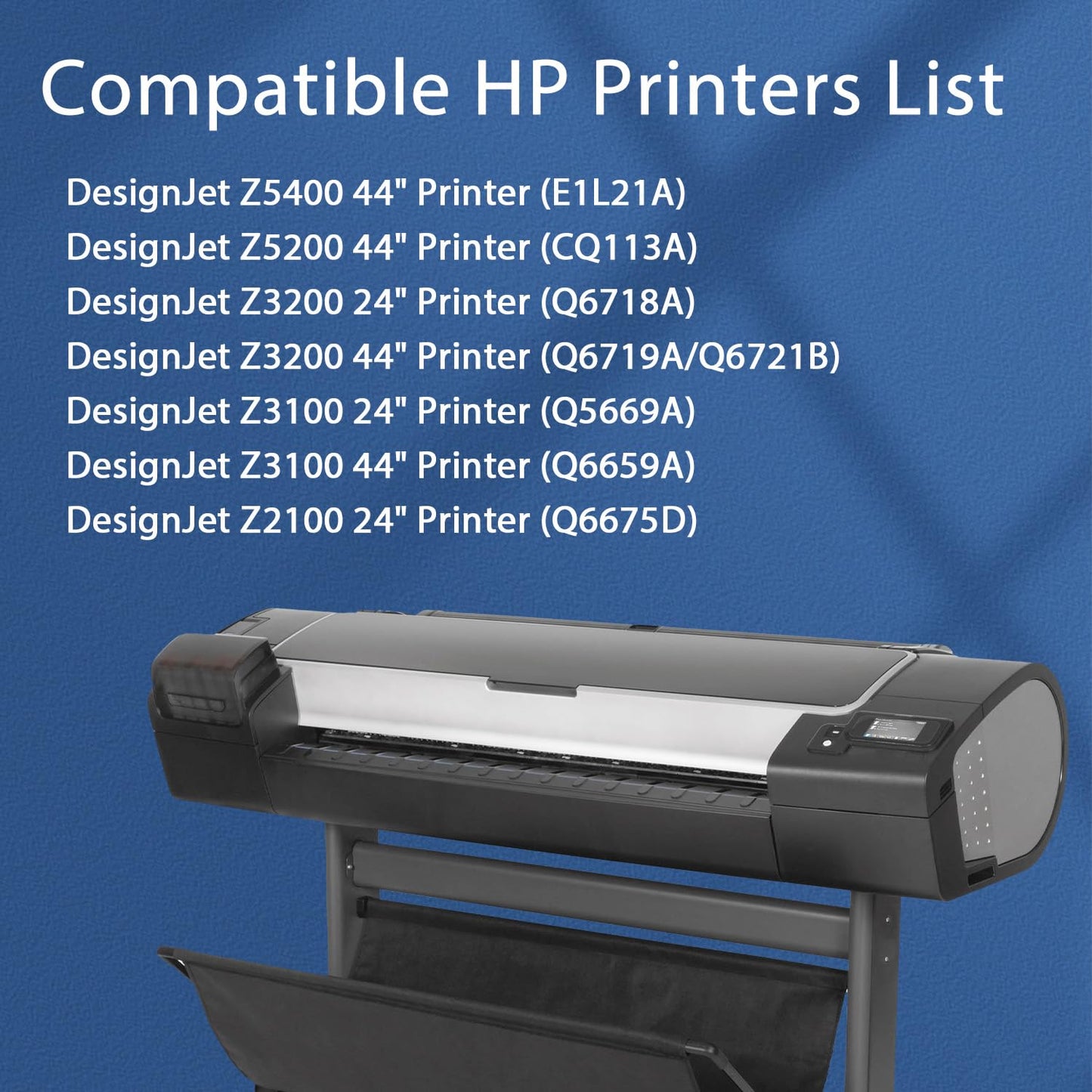 VivEto 70 Ink Cartridges 130-ml with New Chip Replacement for HP 70 Ink Cartridges C9448A C9449A C9450A C9452A C9453A C9454A for DesignJet Z5400 Z5200 Z3200 Z3100 Z2100 Large Format Printers, 6 Pack