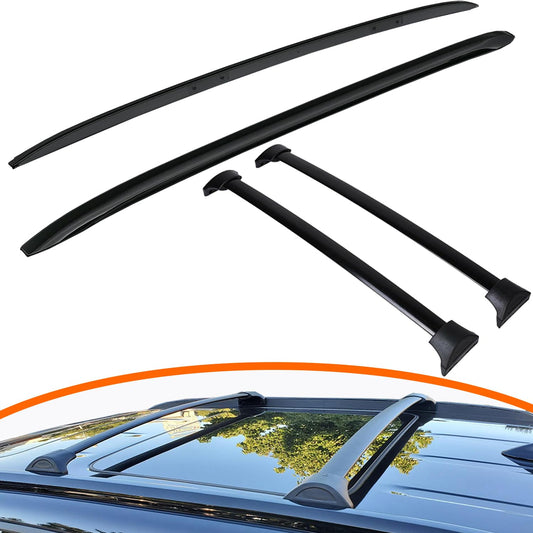 Roof Rack Side Rails + Cross Bars for 2016-2022 Honda Pilot Roof Rack Cross Bars Rooftop Luggage Carrier for Rooftop Cargo, Kayak, Canoe, Bike, Snowboard