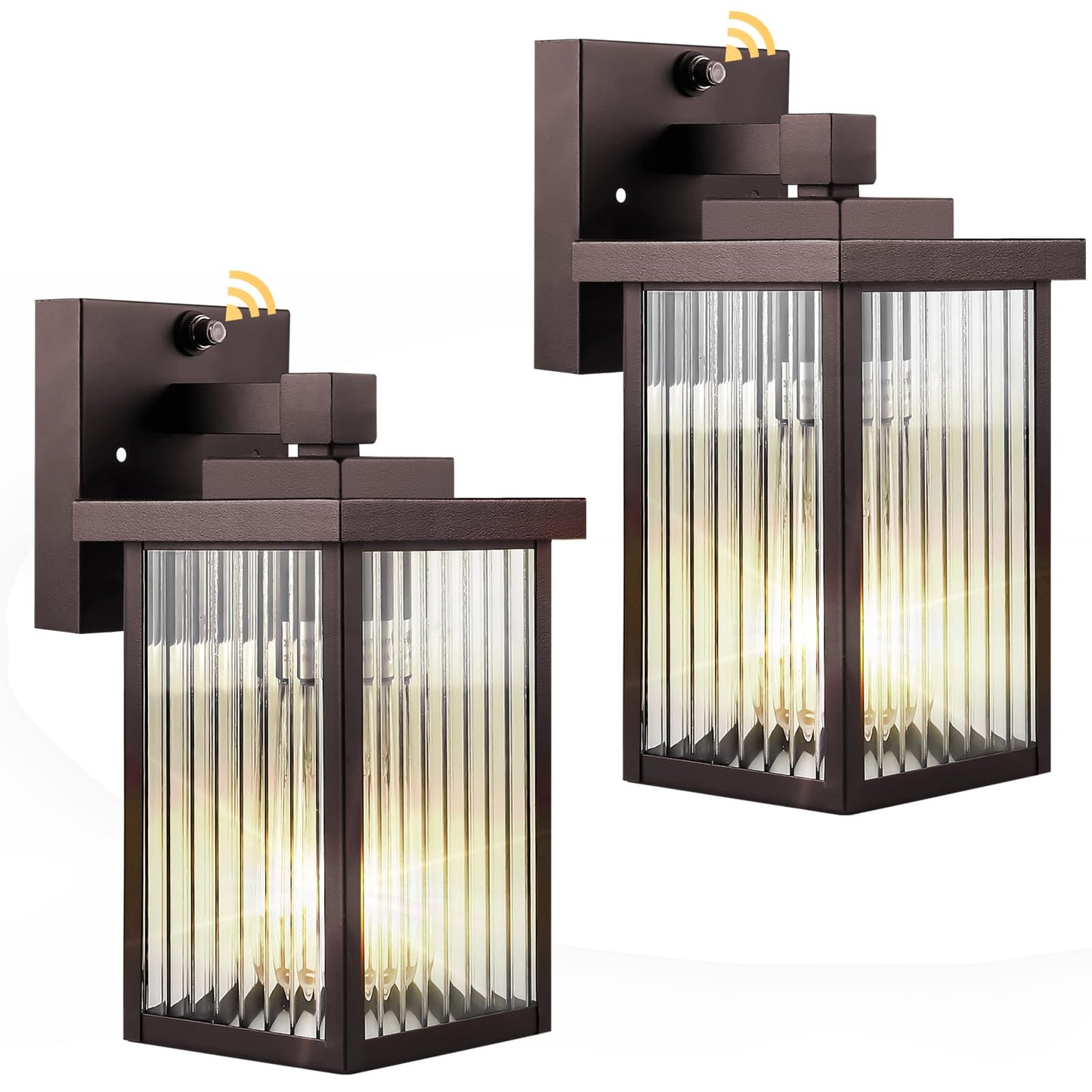 hameso Outdoor Porch Light Fixture, Waterproof Dusk to Dawn, 2 Pack, Oil-Rubbed Bronze, well-made Metal, Model G009