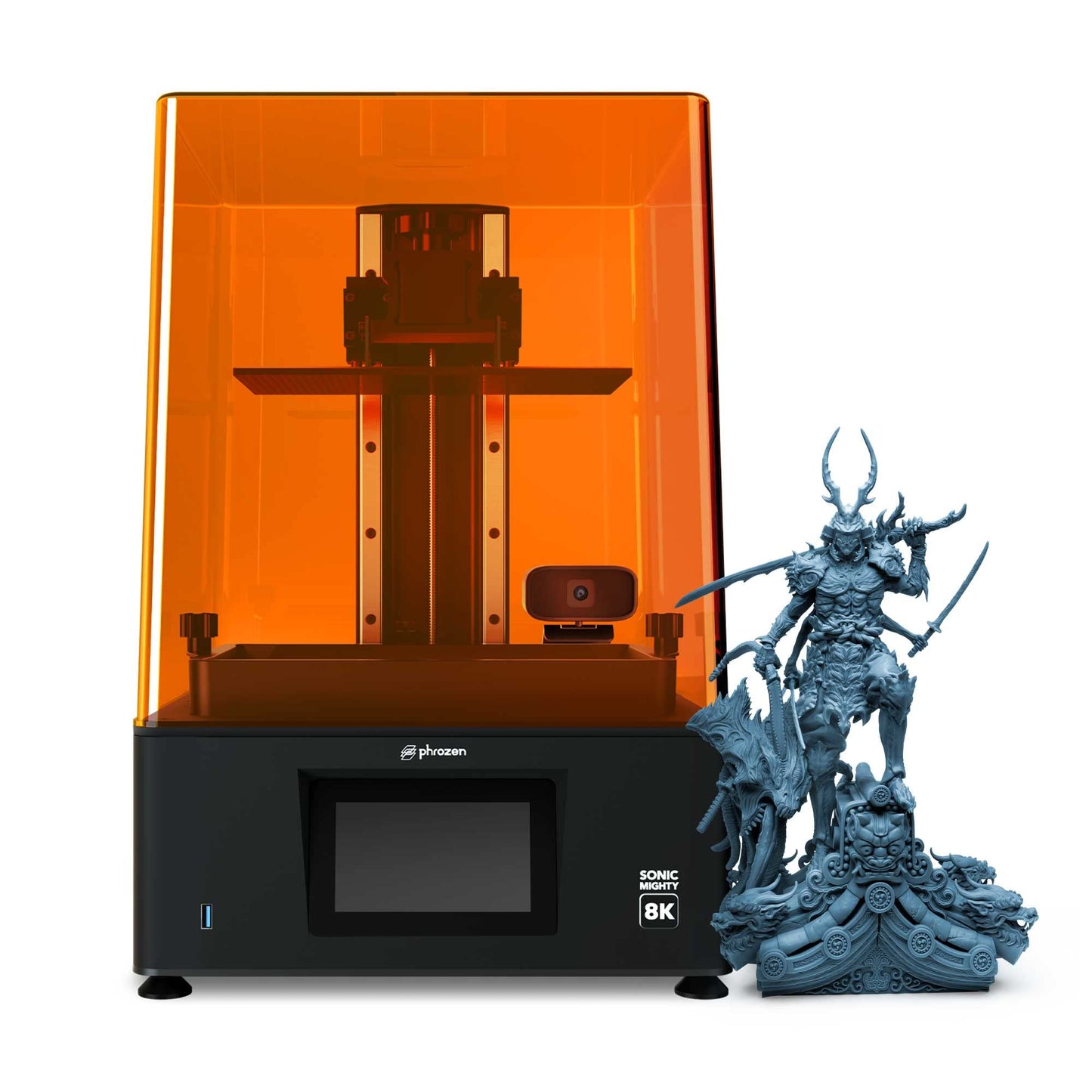 phrozen Sonic Mighty 8K LCD Resin 3D Printer, 10" Monochrome LCD, Tabletop 3D Resin Printer with 28µm XY Resolution, 8.6 * 4.8 * 9.3 Inch Printing Volume for Models, Miniatures and Action Figures