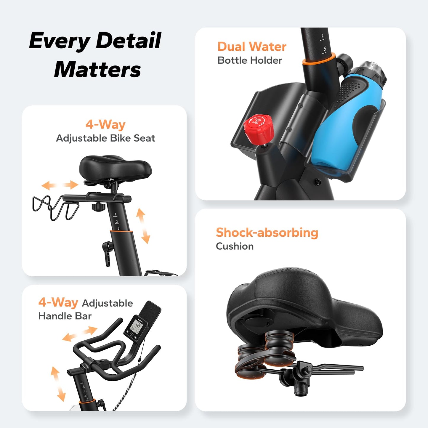 Merach Magnetic Exercise Bike, Heavy Duty Stationary Bike with Automated Resistance, 350 Lbs Weight Capacity, Low Noise Indoor Workout Bike for Home Gym with Self-Developed App
