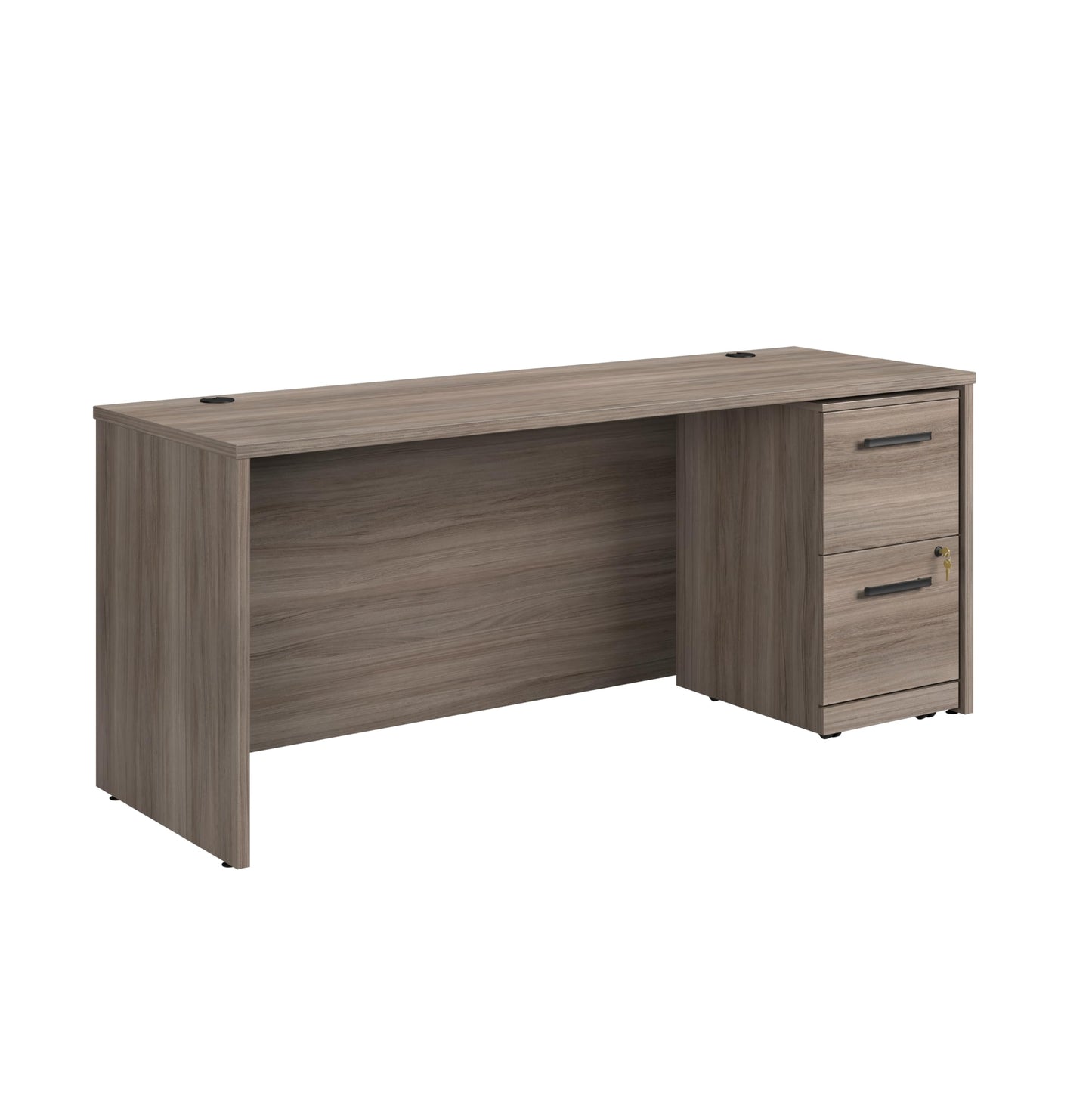 Sauder Office Works Affirm 72 X 24 Shell 2 Drawer Pedestal Ste Hudson Elm Finish