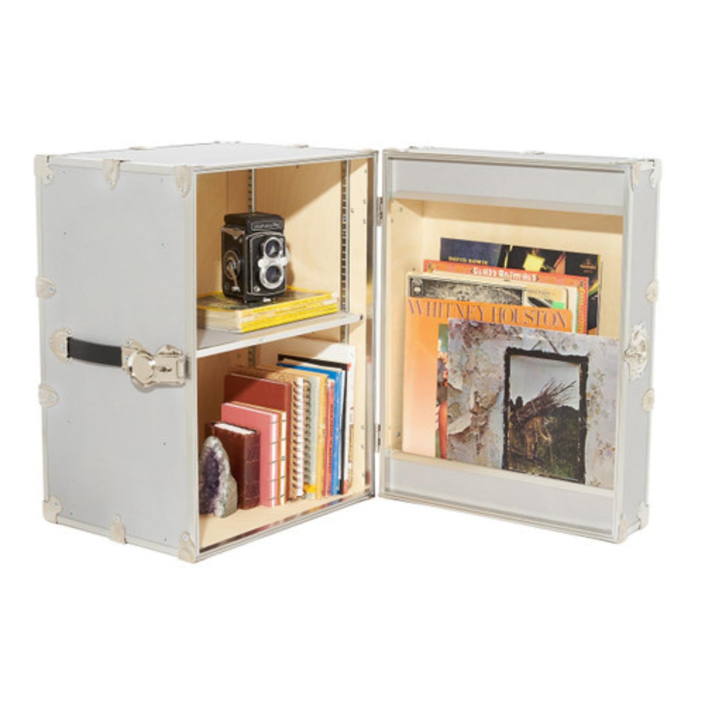 Rhino Trunk & Case Bedside Cube – 18"x18"x24" Vertical Storage Trunk with Adjustable Shelf – Bedroom Nightstand, College Dorm Storage, End and Side Table, Office Cabinet – Strong Furniture – USA-Made