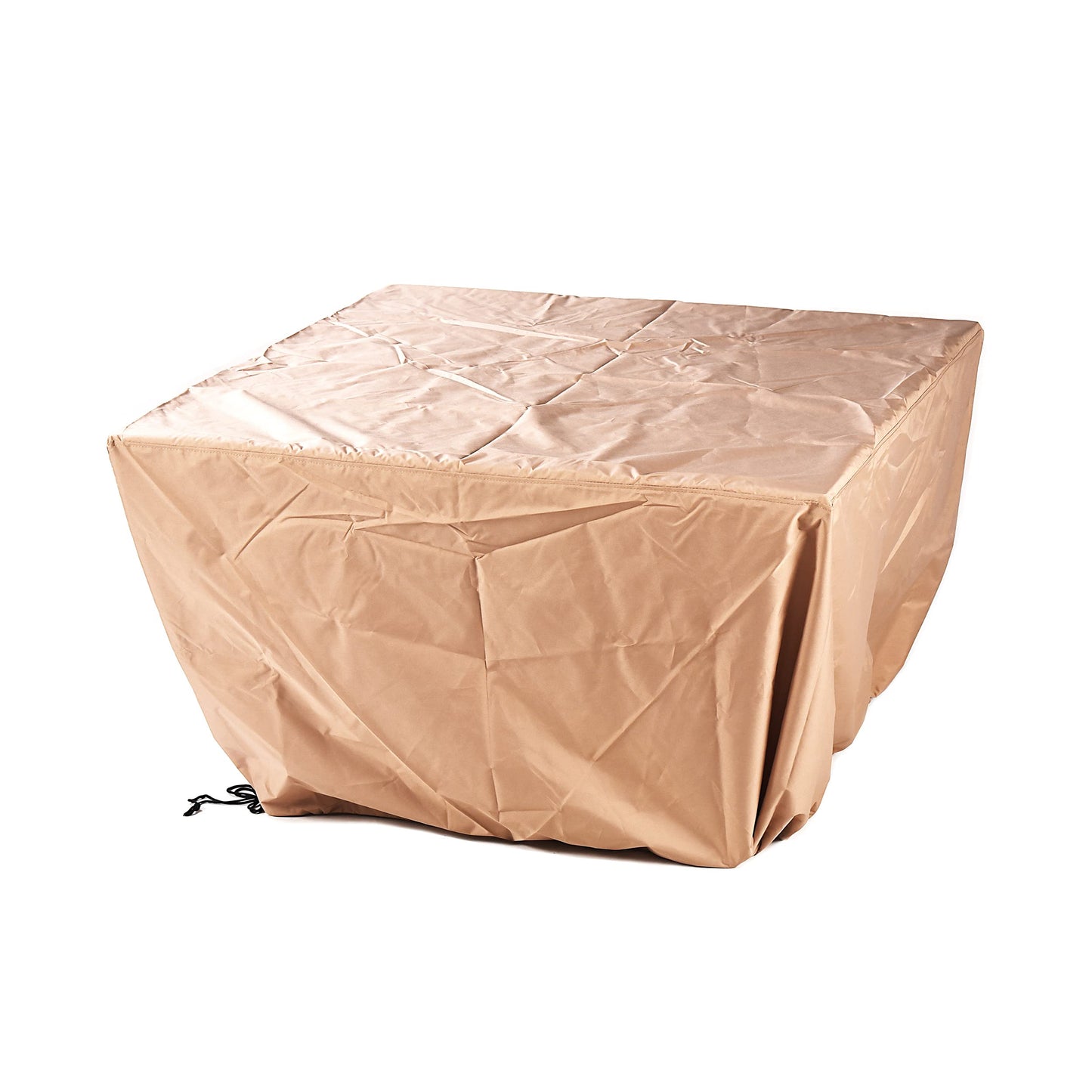 Oakland Living Aluminum 57,0000 BTU 42 in. Square Propane Black Fire Pit Table with Fire Beads, Lid, Propane Tank Cover and Table Fabric Covers in Copper Finish,AZREGIS-FPT-AC