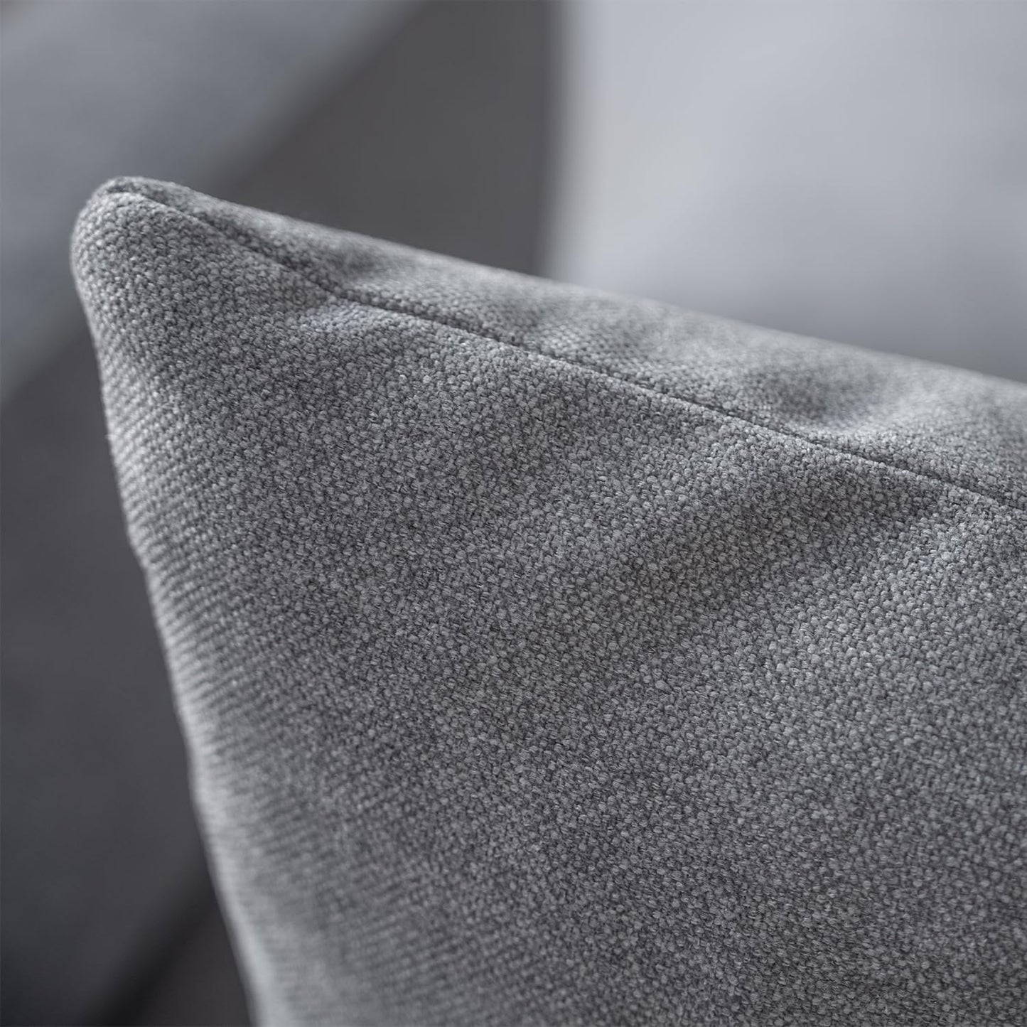 Acanva Luxury L-Shaped Upholstery Convertible Modular Sectional Sofa, Contemporary Reversible Couch with Chaise Lounge for Living Room, Apartment, Linen-Like Grey