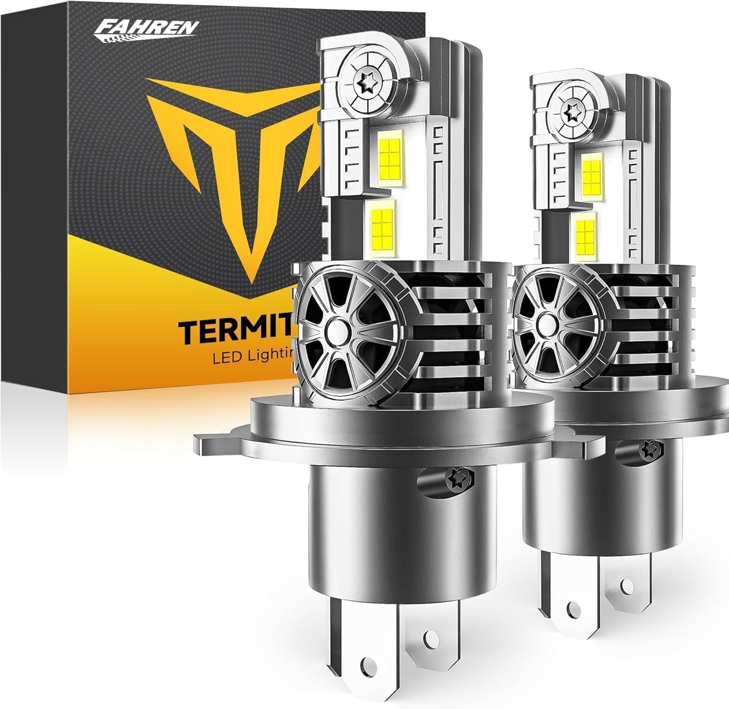 Termitor H4/9003/HB2 Bulbs, 50,000LM, 6500K Cool White, Mini Halogen Size, Plug and Play, Pack of 2