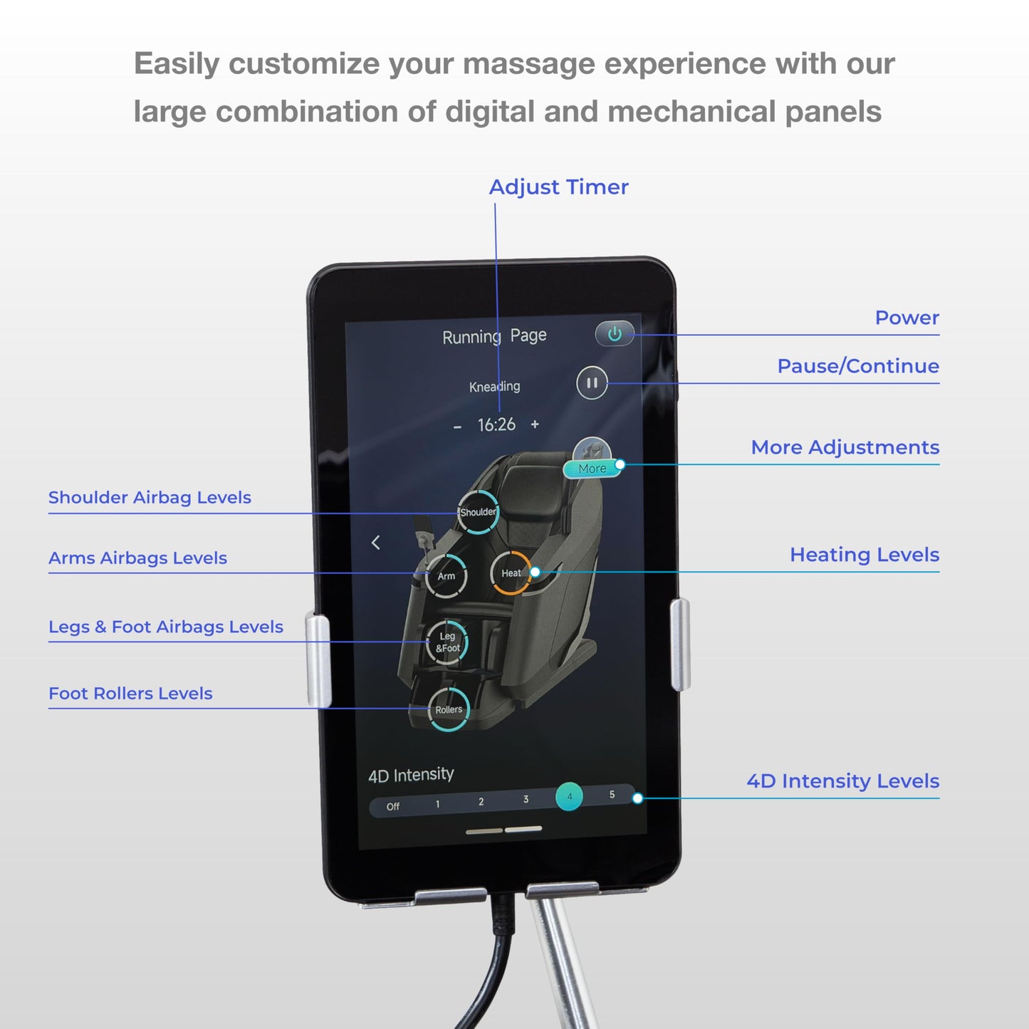 Osaki 2026 4D Ion l Full Body Massage Chair l 4D Massage Mechanism l Voice Control l 24 Auto Massages l SL-Track l Zero Gravity l Touchscreen Controller l Bluetooth Speaker (Black)