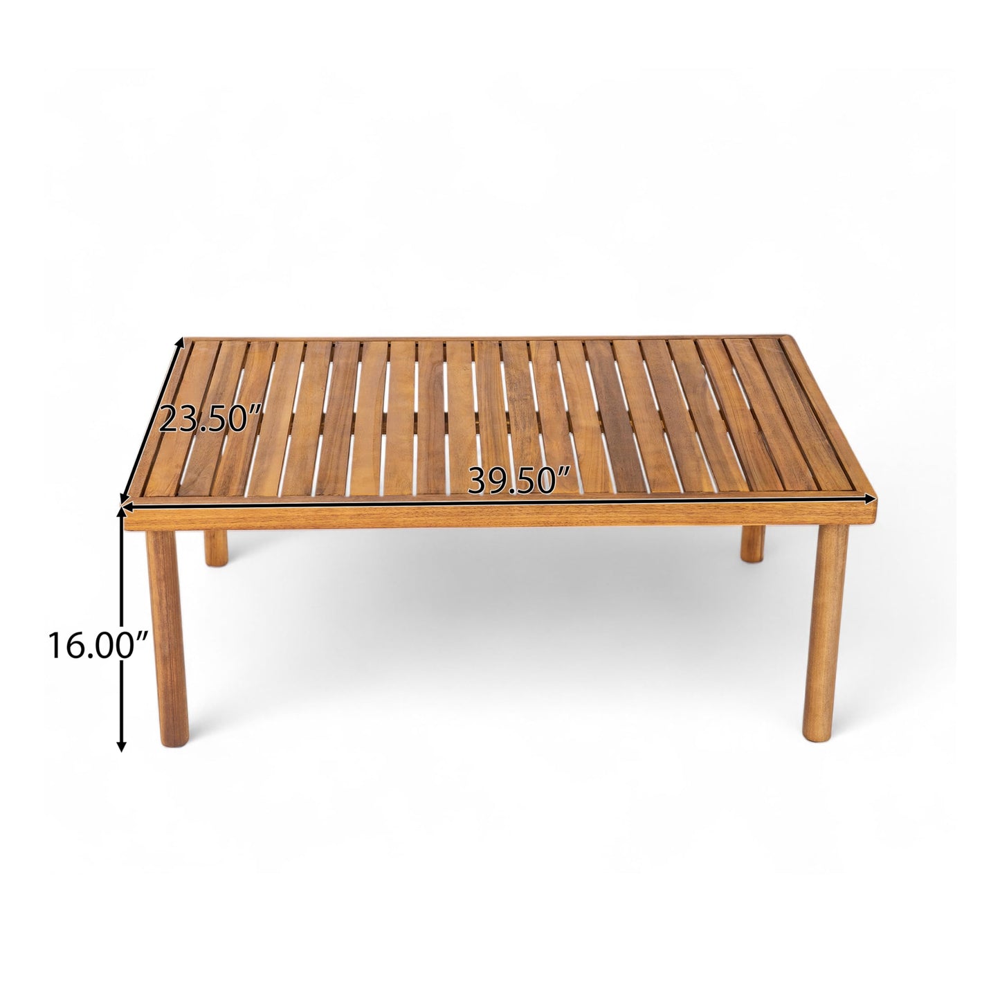 Christopher Knight Home Vorms 5-Piece Acacia Wood Patio Furniture Set with Rope Backrest, Patio Conversation Chat Set for Backyard Balcony, Outdoor 7-Seater Seating Group with Coffee Table, Teak+Cream