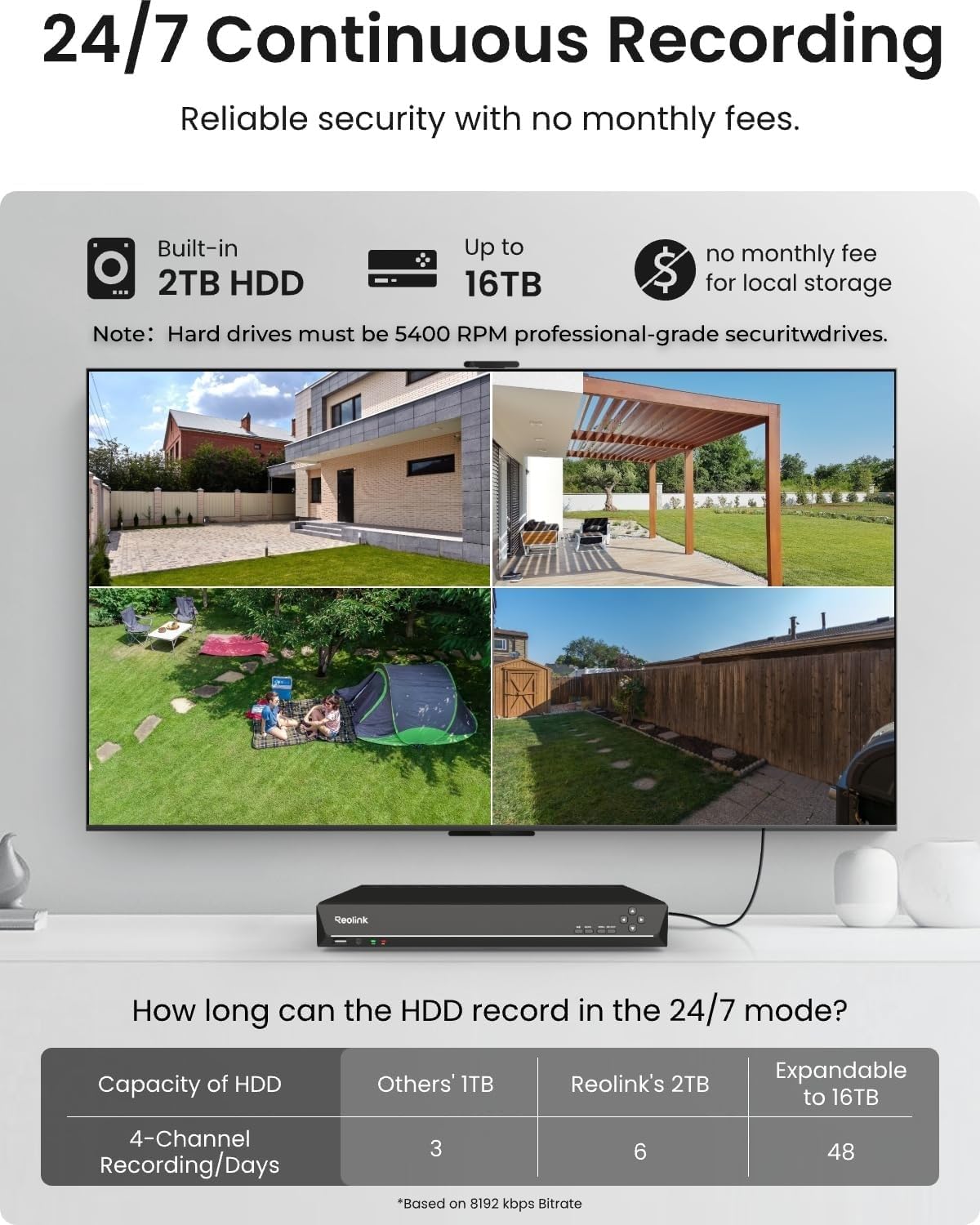REOLINK 12MP Wired Security Camera System, 4pcs H.265 12 Megapixel UHD PoE Surveillance Cameras, Person Vehicle Pet Detection, Spotlight Color Night Vision, 8CH NVR with 2TB HDD, RLK8-1200B4-A