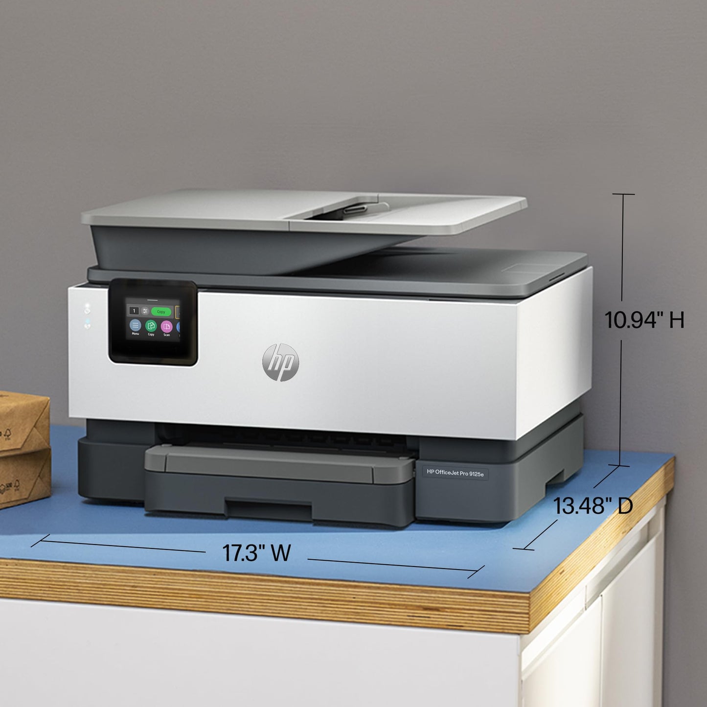 HP OfficeJet Pro 9125e Wireless All-in-One Color Inkjet Printer, Print, scan, copy, fax, ADF, Duplex printing best-for-office, 3 month Instant Ink trial included, AI-enabled (403X0A)