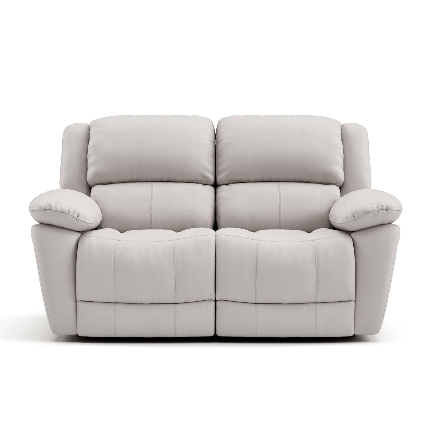 Furniture of America Sorin Modern Leather Recliner Loveseat with Pillow Armrests and High Density Foam, Reclining Sofa, Comfortable Couch for Living Room, Office, FSC Certified, Off-White