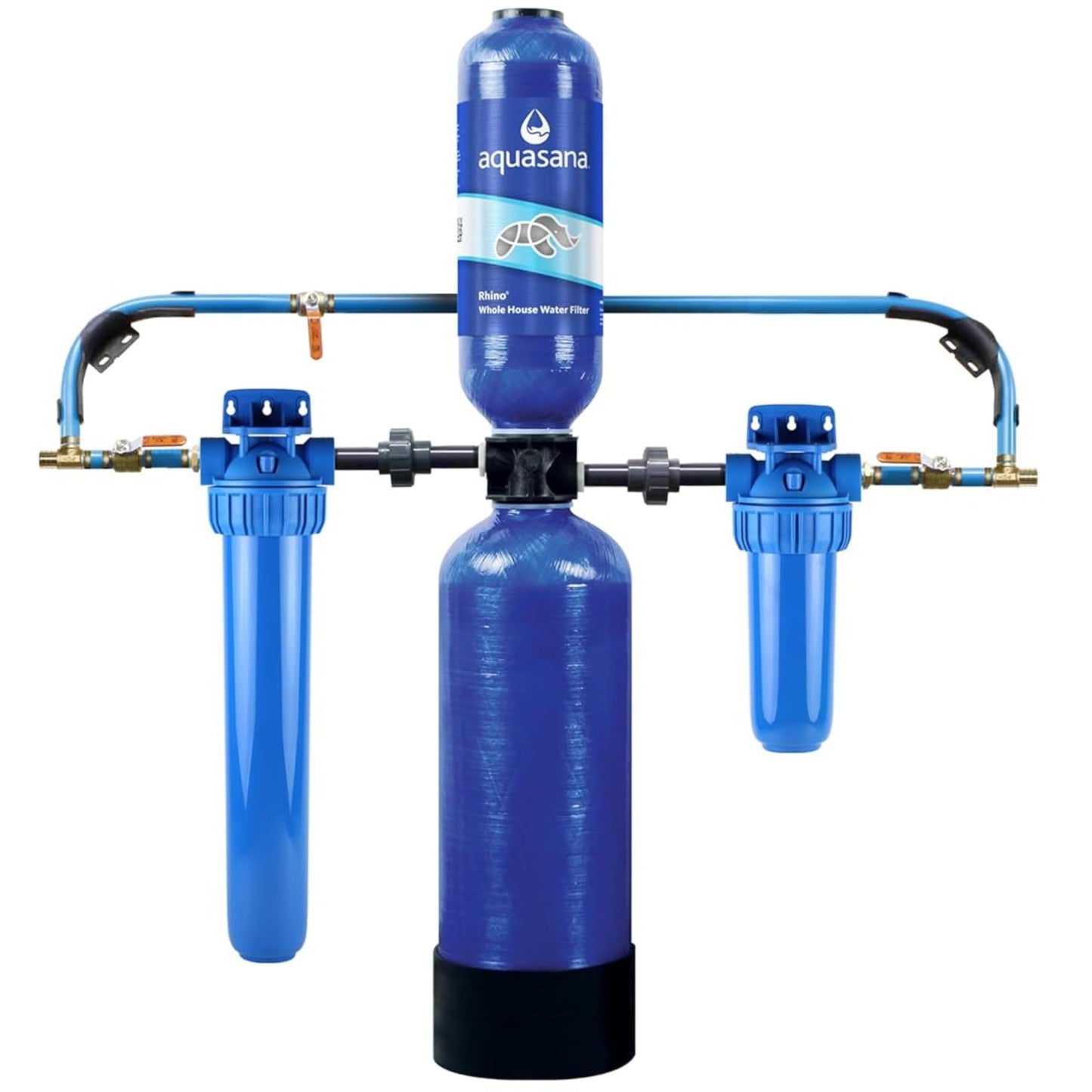 Aquasana Whole House Water Filter System | 1,000,000 Gallons | Carbon & KDF Media | Reduces 97% Chlorine & Sediment | Includes Pre- and Post-Filters | Rhino EQ-1000