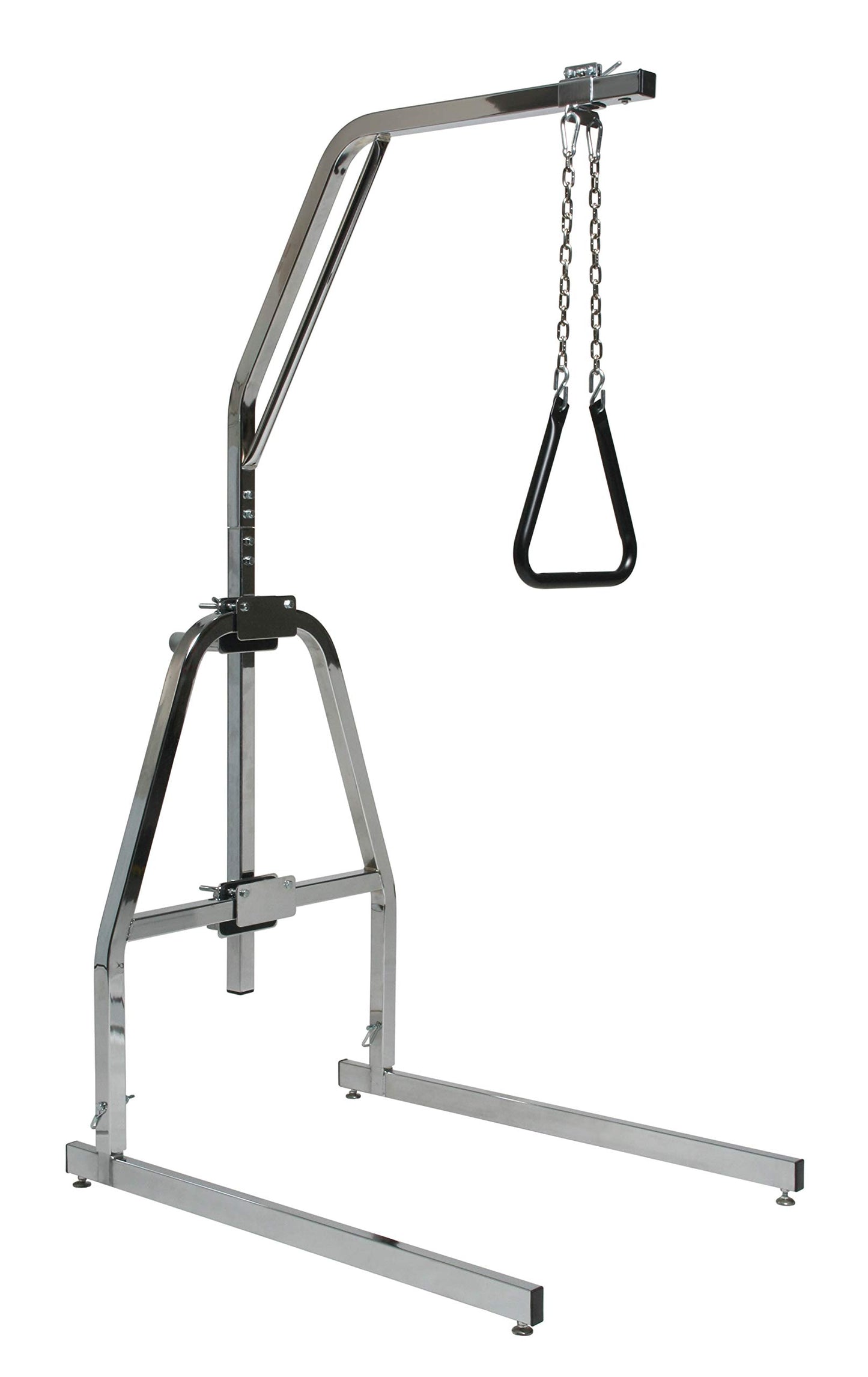 Lumex 2940B Versa-Helper Trapeze Bar for Bed Mobility, Chrome, Medical Assist Handle With Floor Stand