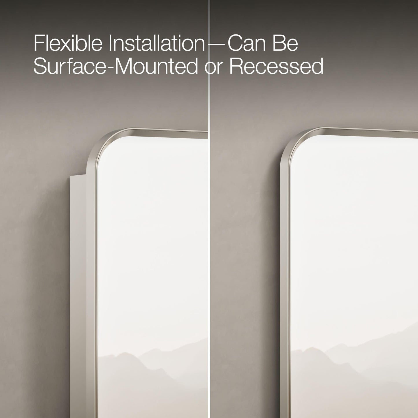 Kohler 35570-BNL Verdera® Framed Bathroom Medicine Cabinet with Mirror, Rectangular Design, Mirrored Interior, Adjustable Glass Shelves, Rustproof, 22 in. W x 34 in. H, Brushed Nickel