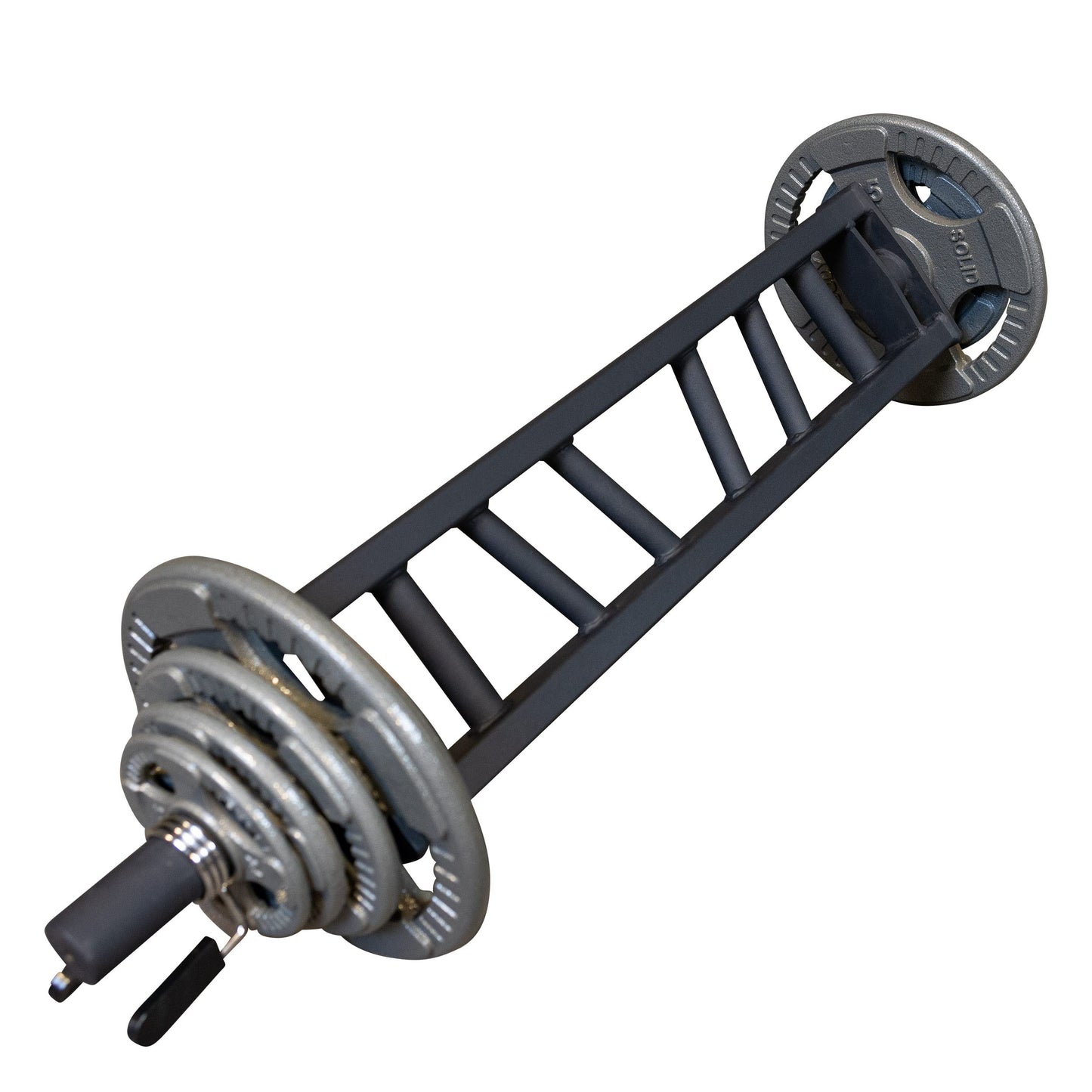 Body-Solid (OMG47) Multi Grip Olympic Weights Barbell, Knurled Grip Bar Bell for Versatile Strength Training and Bodybuilding, (Midnight Black)