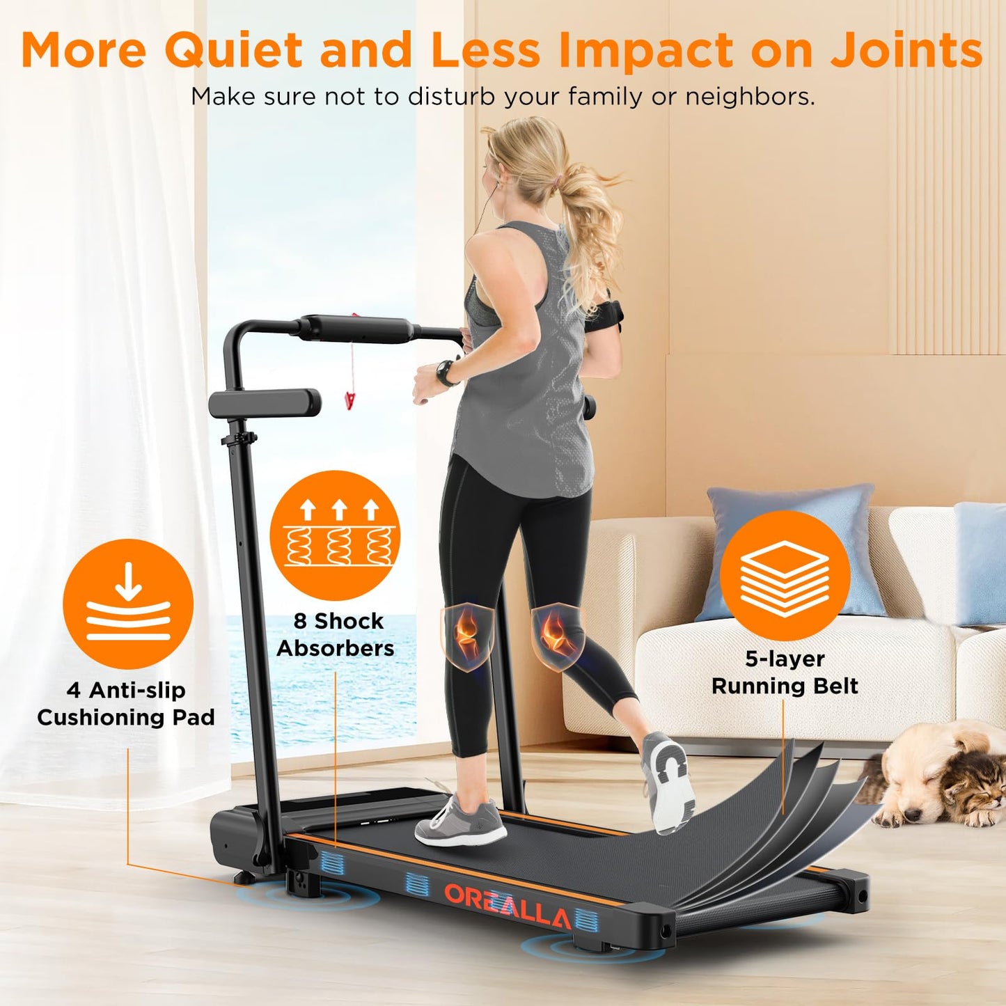 Walking Pad with 12% Incline, Under Desk Walking Pad Treadmill with Adjustable Height Handle Bar & Removable Desk, 3 in 1 3.5HP Foldable Treadmill 300lbs Capacity for Home Office with Remote Control