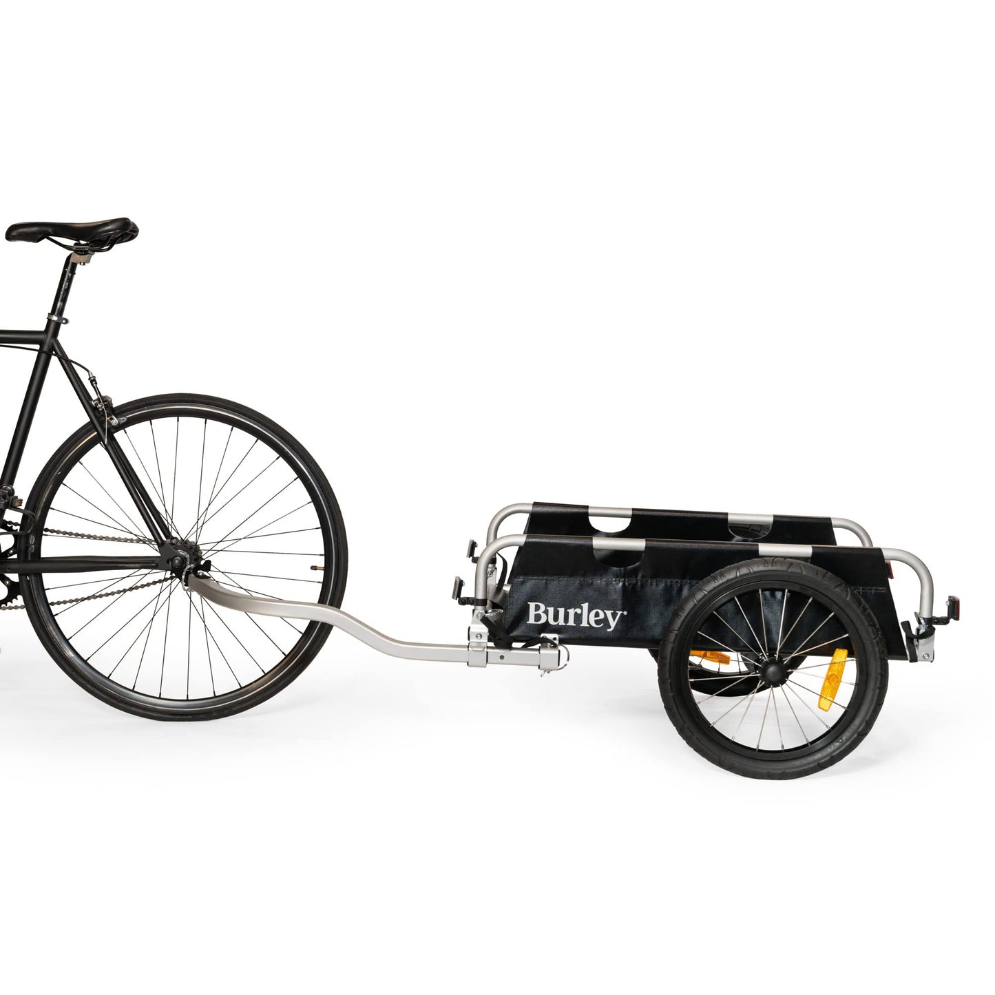 Burley Flatbed | Aluminum Open Cargo Bike Trailer Designed for Larger Loads with 100 lb Capacity & Compact Fold