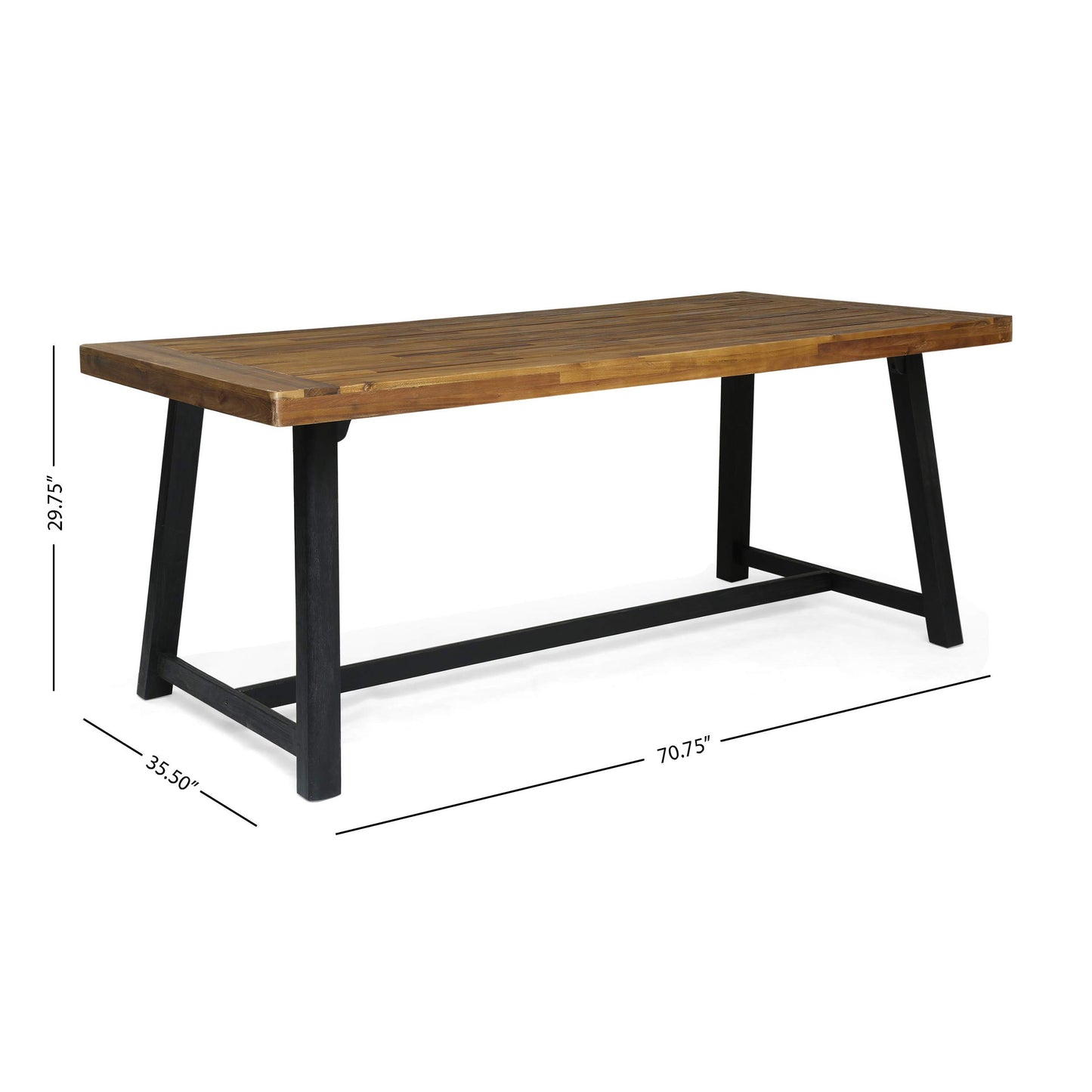 Christopher Knight Home Patrice Outdoor Dining Sets, Black + Sandblast Black