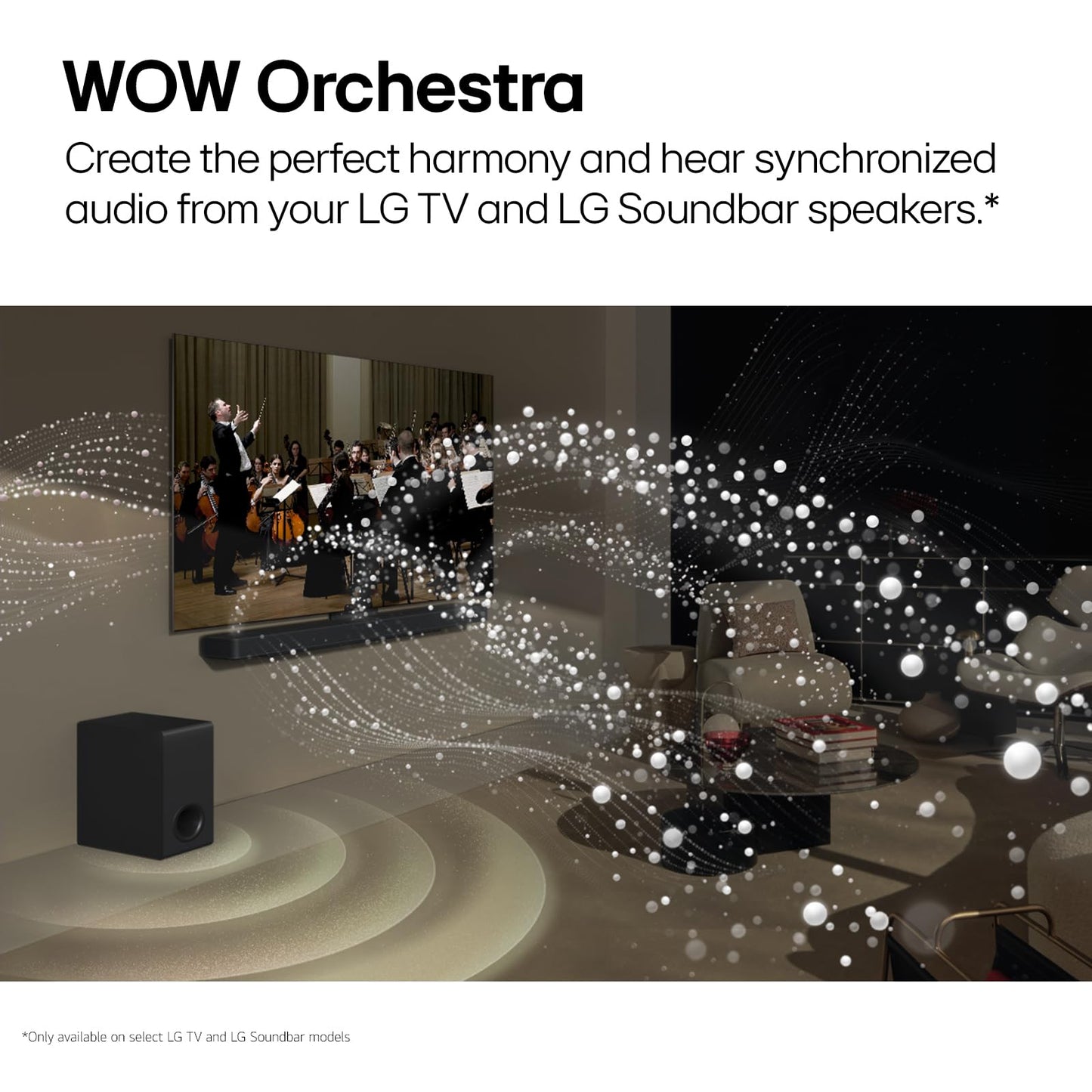 LG S80TR 5.1.3 ch. OLED evo TV Matching Home Theater Soundbar with Rear Surround Speakers and Wireless Subwoofer, Wow Orchestra, Dolby Atmos, WOWCAST Built-in (2024 Model)