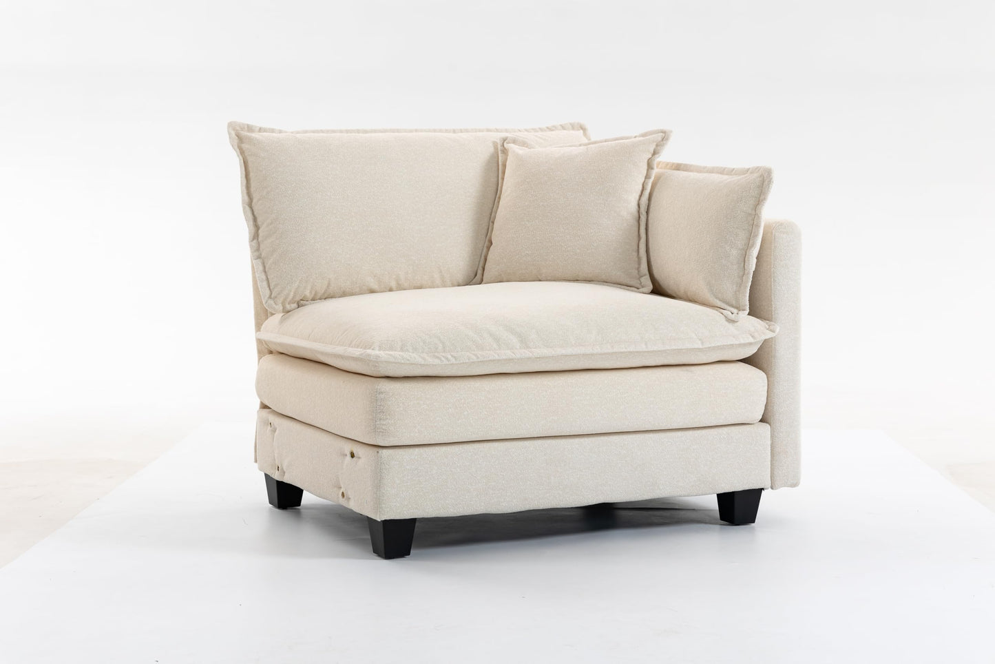 78'' Deep Seat Cloud Loveseat, Chenille Upholstered 2-Seats Modular Sectional Sofa Couch, Modern Comfy Settee Loveseat for Living Room Set, Small Apartment
