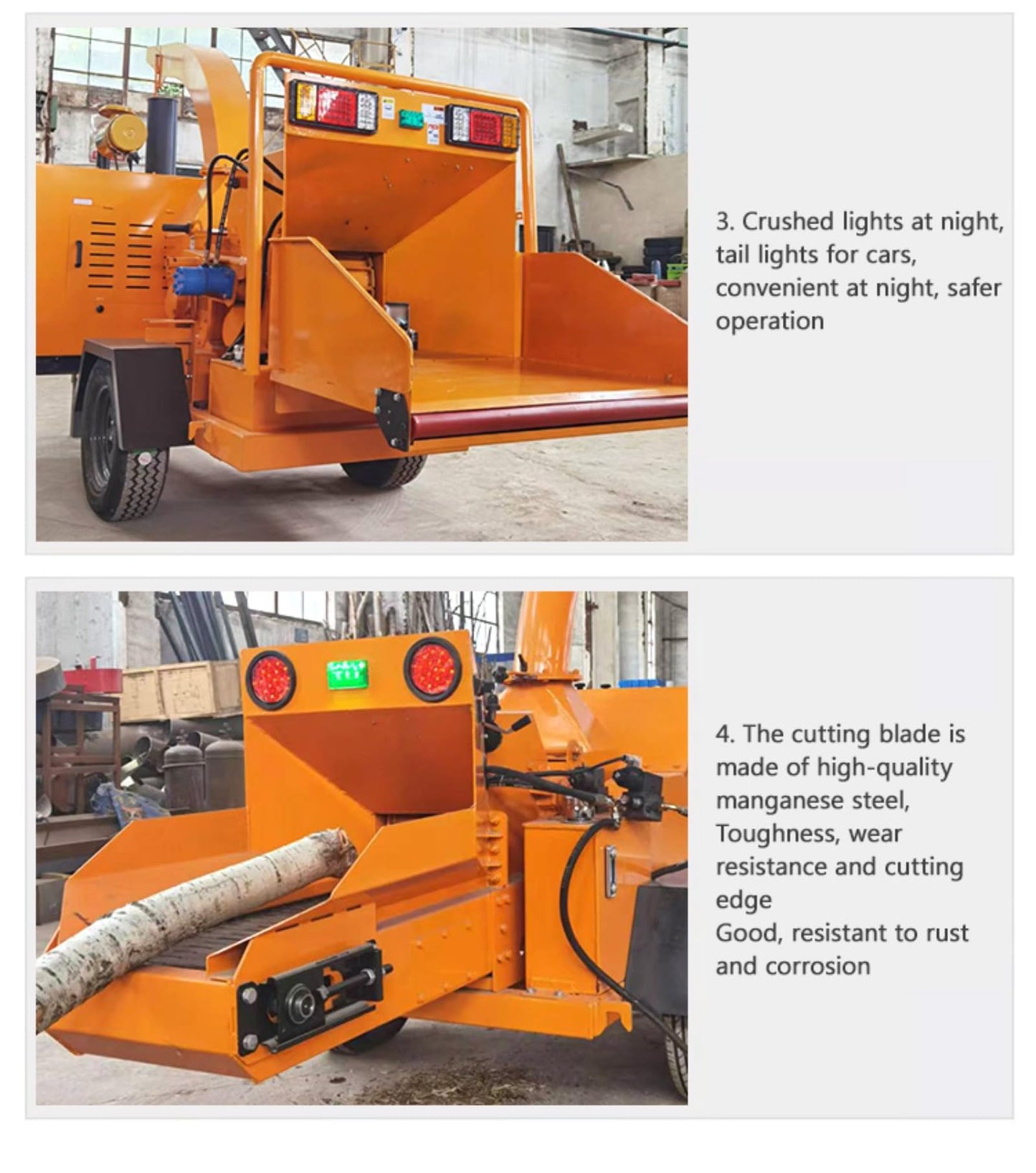 Commercial Wood Chipper Machine Branch Shredder 2 Ton Heavy Duty Tree Limb Chipper Efficiency Hydraulic Feed System for Forestry Orchard Garden Cleanup