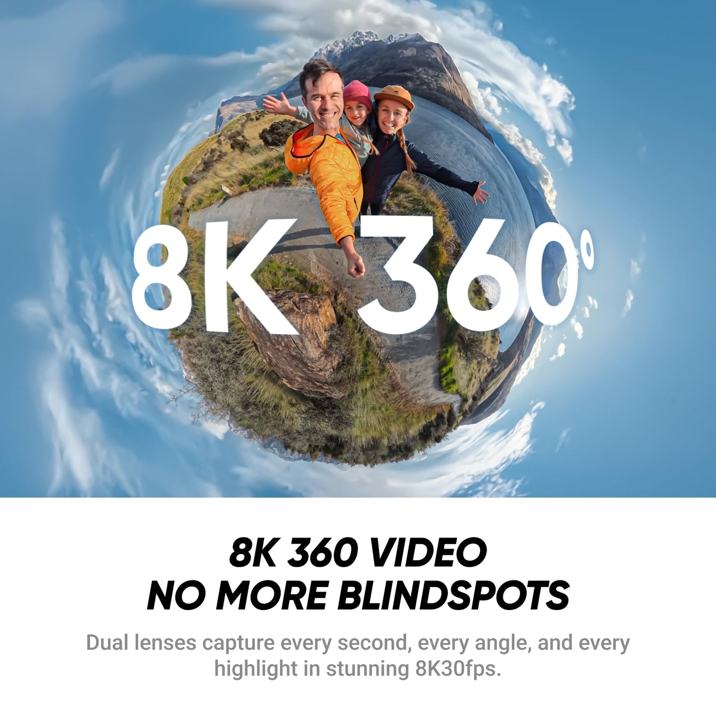 Insta360 X4 Air Starter Bundle - Lightweight 165g 8K 360 Camera, Invisible Selfie Stick, Replaceable Lenses, Shoot First & Frame Later, Built-in Wind Guard, FlowState Stabilization, AI-Powered App