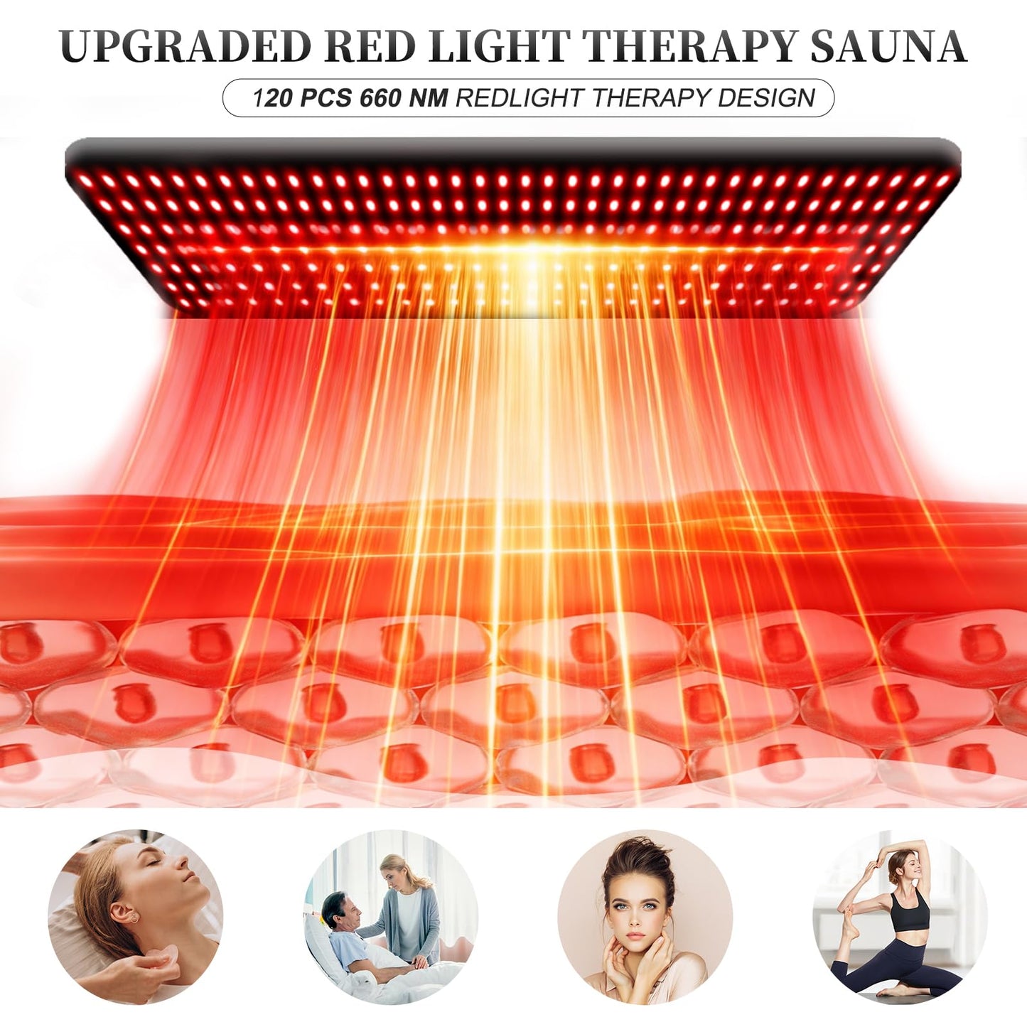 TaTalife 2 Person Steam Infrared Sauna Box, Portable Full Size Home Sauna Tent with 660nm Red Light Therapy, 4L 1600W Steamer, Remote Control