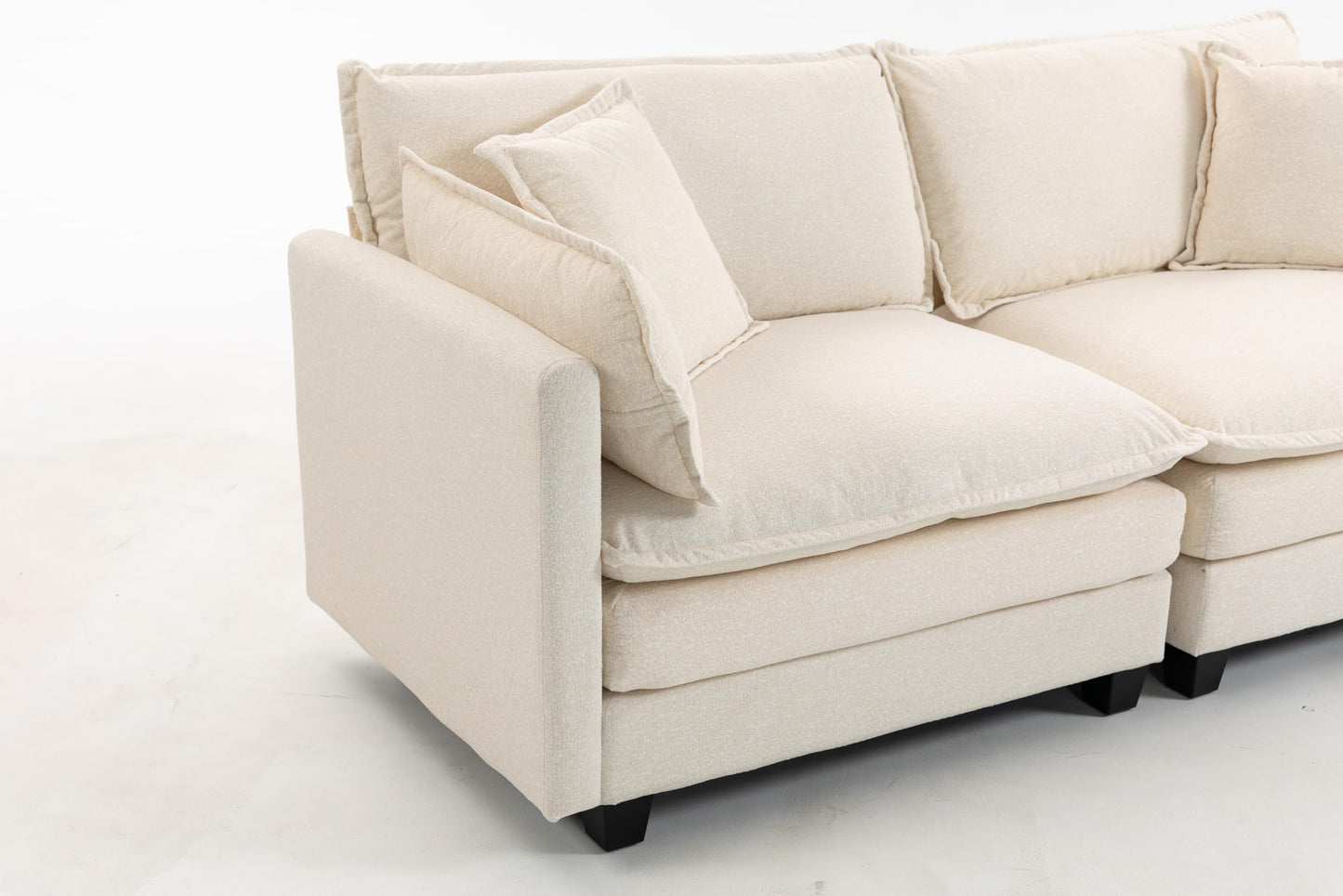 78'' Deep Seat Cloud Loveseat, Chenille Upholstered 2-Seats Modular Sectional Sofa Couch, Modern Comfy Settee Loveseat for Living Room Set, Small Apartment