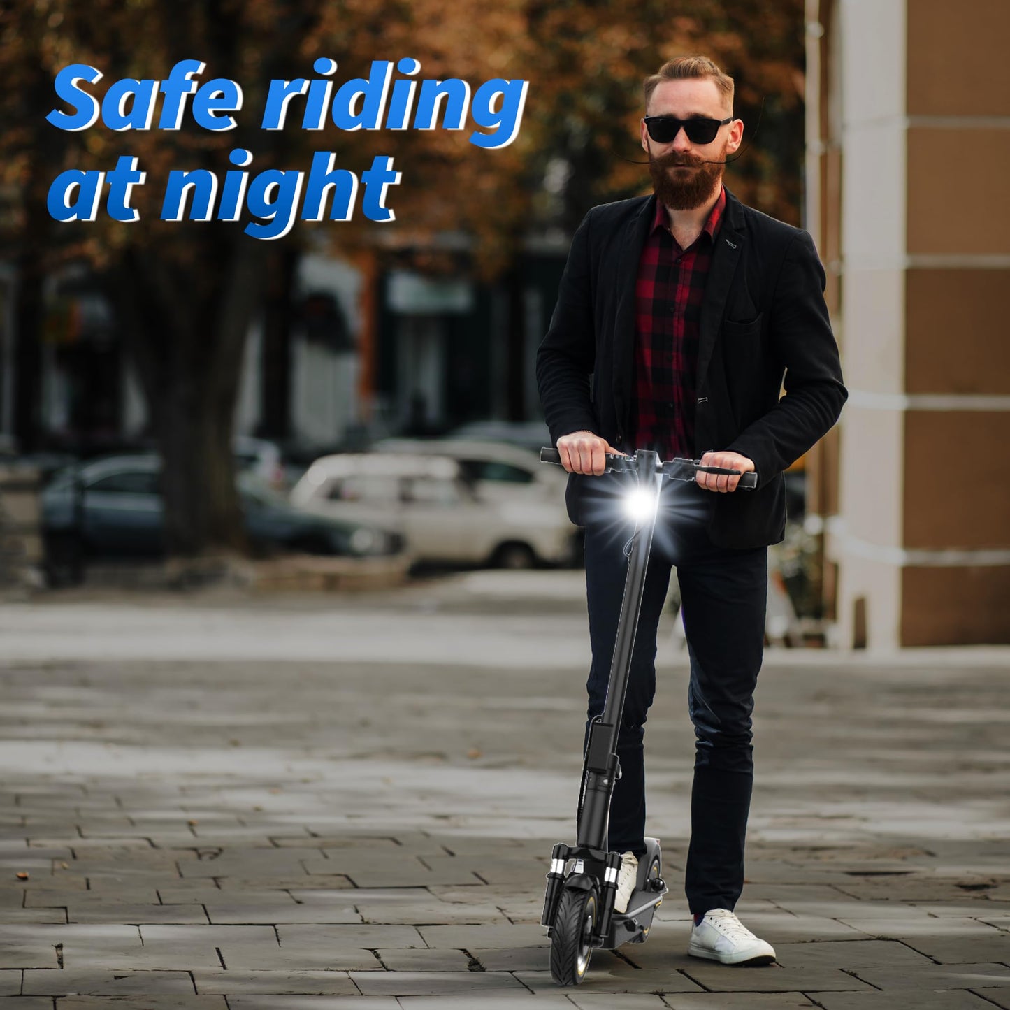 VOLPAM Electric Scooter with 8.5"/10" Solid Tire, 350W/500W Powerful Motor & 19/22 MPH Top Speed, 16-28 Miles Long Range, Folding E Scooter Choice