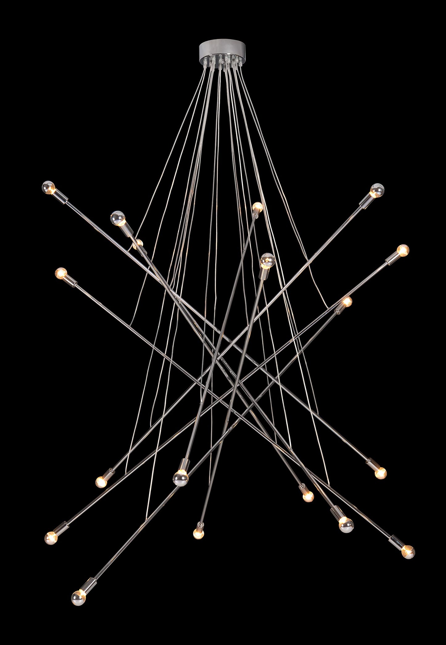 Zuo Belief Ceiling Lamp Chrome Alloy Steel 79in x 59in x 7in Model 50216