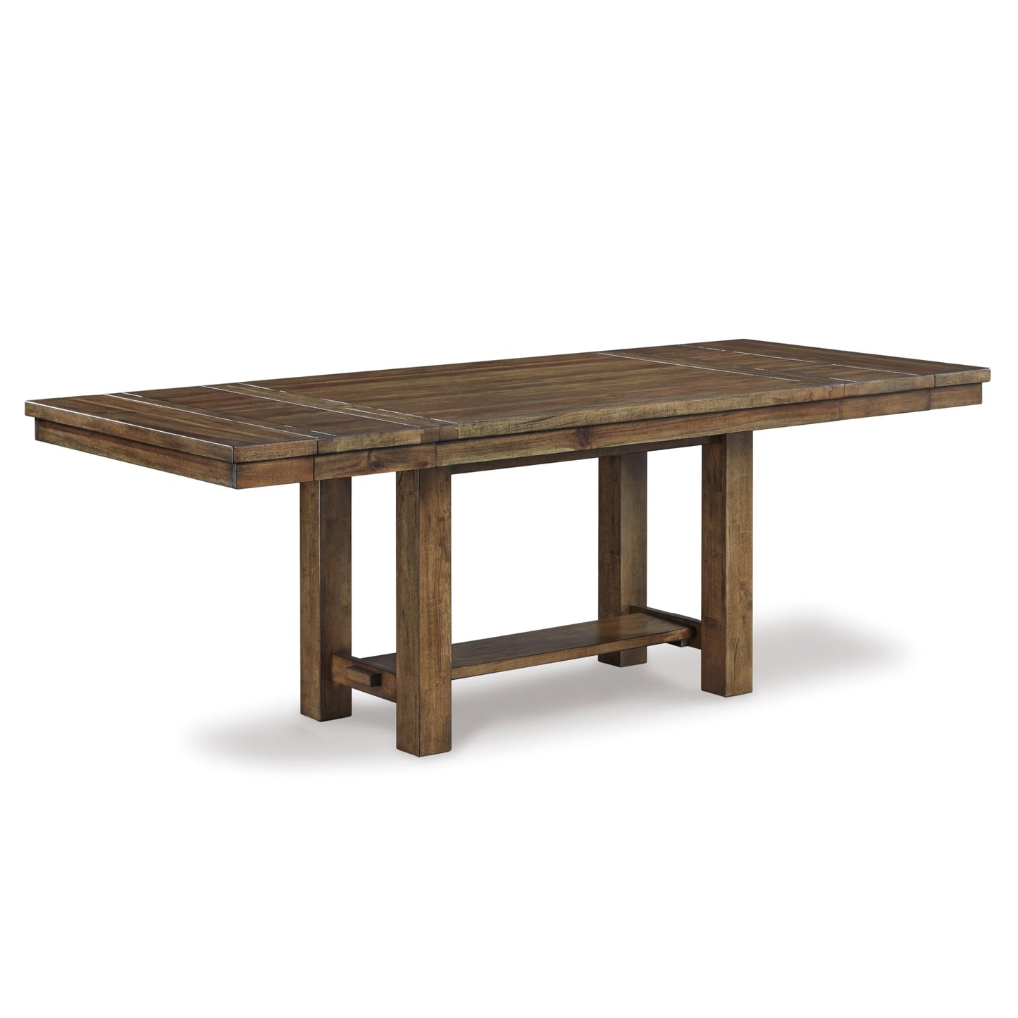 Signature Design by Ashley Moriville Rectangular Dining Extension Table, 2 Extension Leaves, Seats 8, 36" W x 86" D x 30.13" H, Wood & Acacia Veneer, Brown