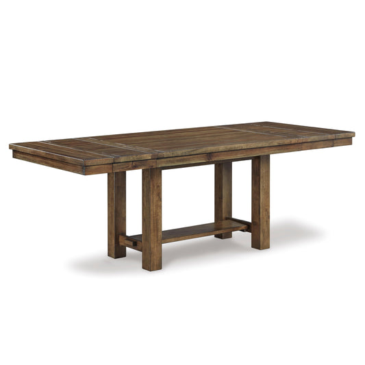 Signature Design by Ashley Moriville Rectangular Dining Extension Table, 2 Extension Leaves, Seats 8, 36" W x 86" D x 30.13" H, Wood & Acacia Veneer, Brown