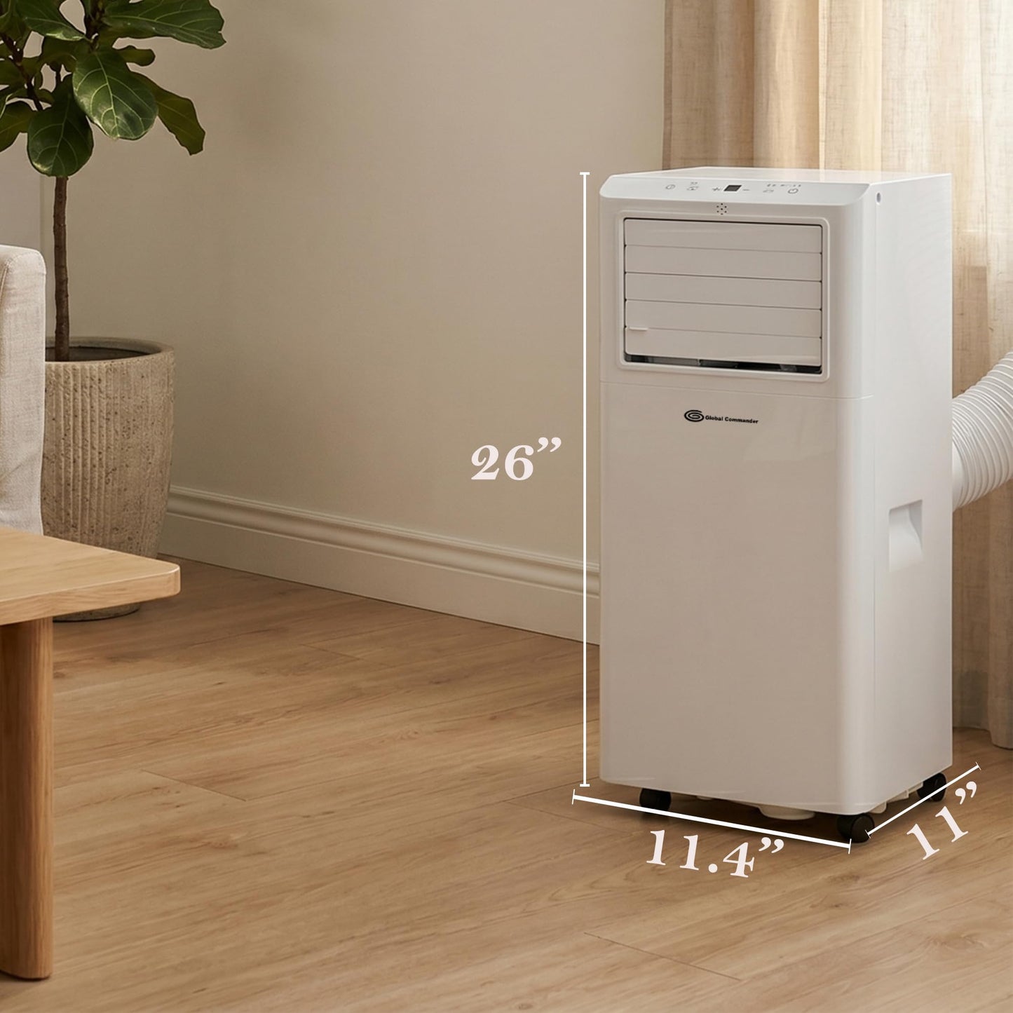 Global Commander Portable Air Conditioner Unit, 9000 BTU, (6K SACC), White (PAG-S06KCO630C)