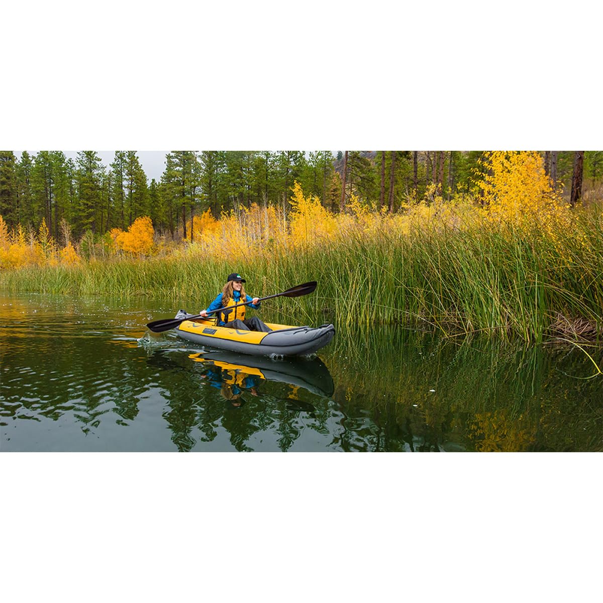 Advanced Elements Island Voyage 2 Inflatable Kayak, Yellow