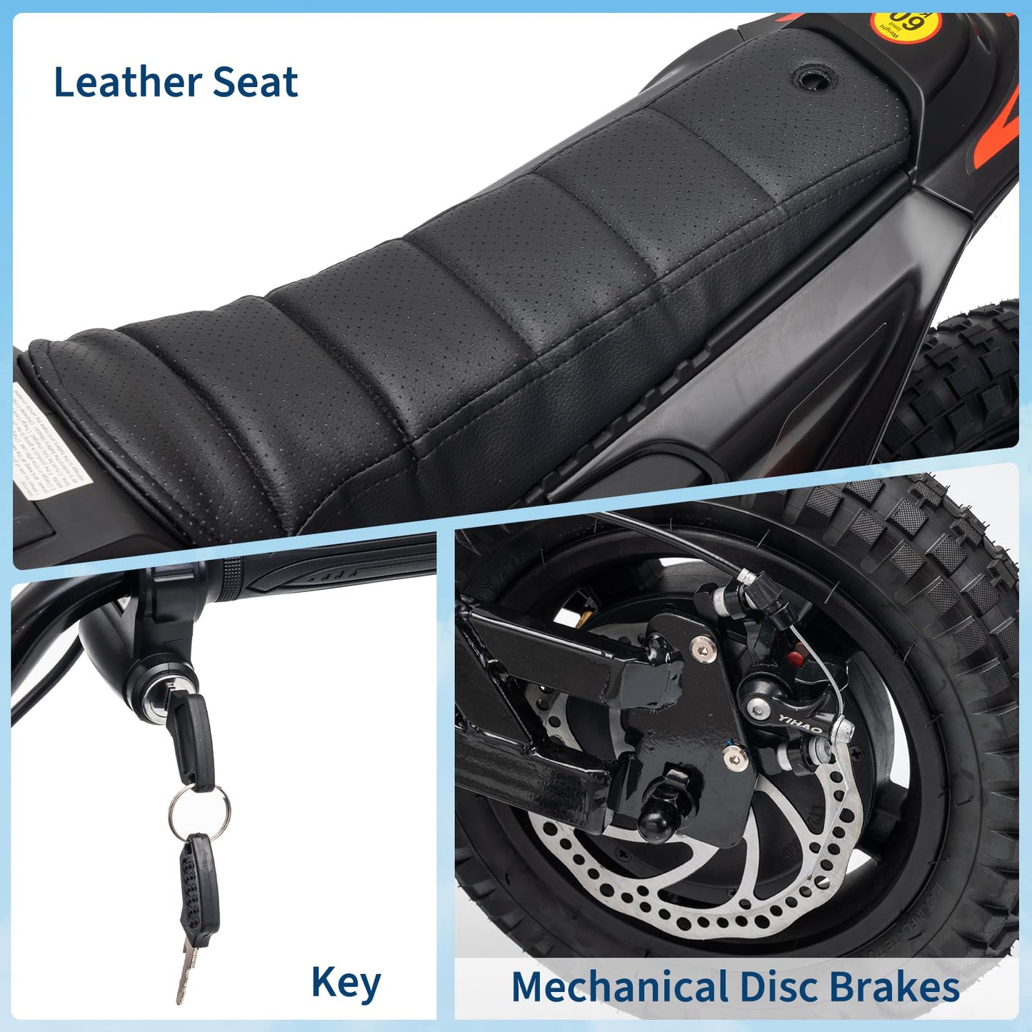Garvee 24V Kids Electric Dirt Bike - 350w Kids Motorcycle, 13.67 Mph Max Speed Electric Bike for Kid, Rear Wheel Suspension, 12 Miles Range, Twist Grip Throttle, Rubber Tire, Black