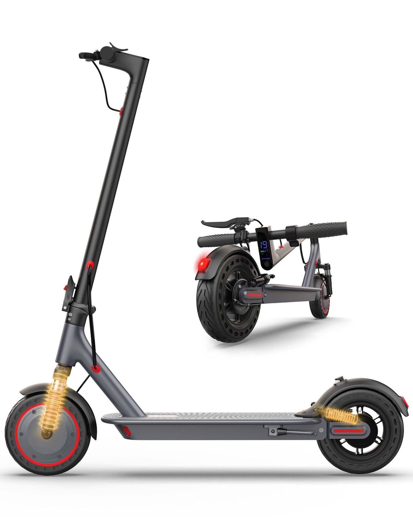VOLPAM 10''/11''Electric Scooter with Dual Suspensions, 19/22MPH, 500W/800WMotor, 60/40/31/23Miles Long Range, Dual Braking, Max Load 264 lbs