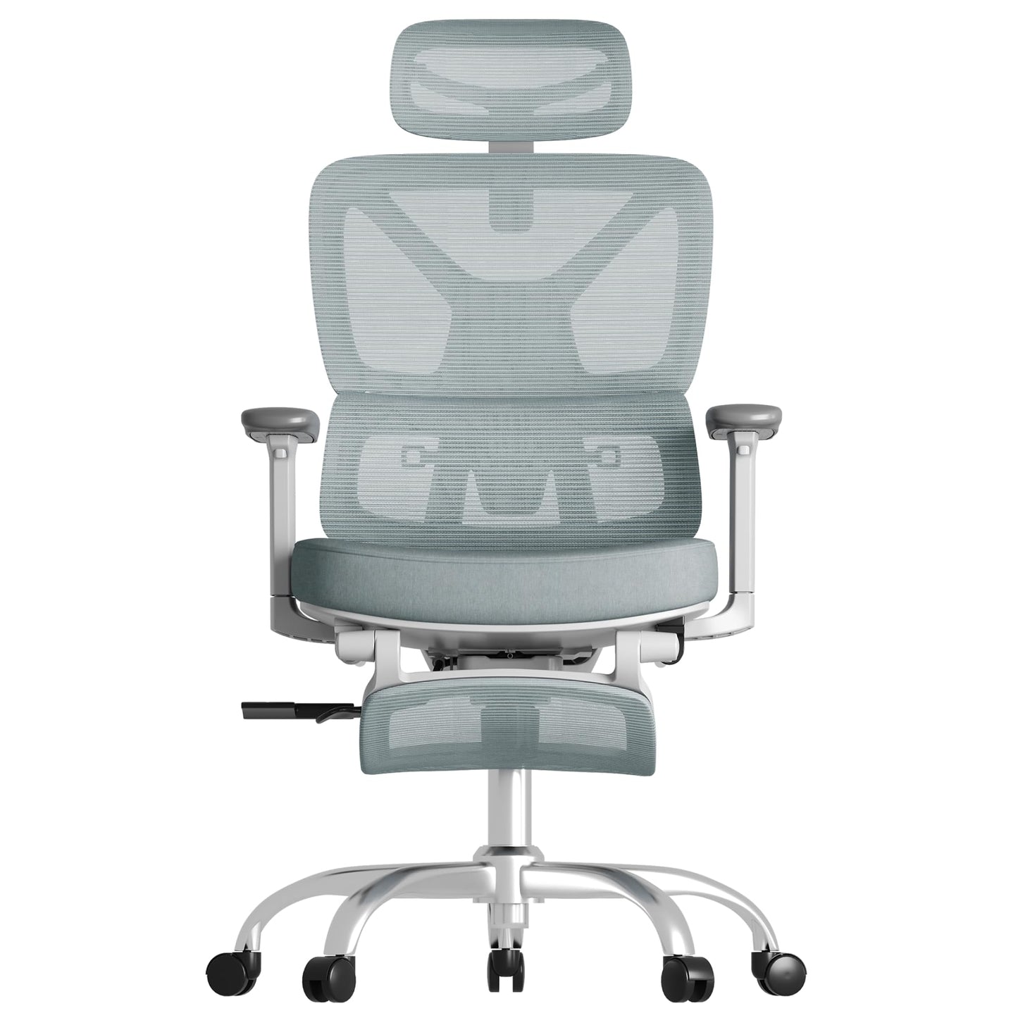FLEXISPOT ErgoX Premium Ergonomic Office Chair with Footrest- Adjustable 3D Armrests, Dynamic Lumbar Support, Recline & Tilt Function, Mesh Seat, for Home & Office Use,Blue Foam