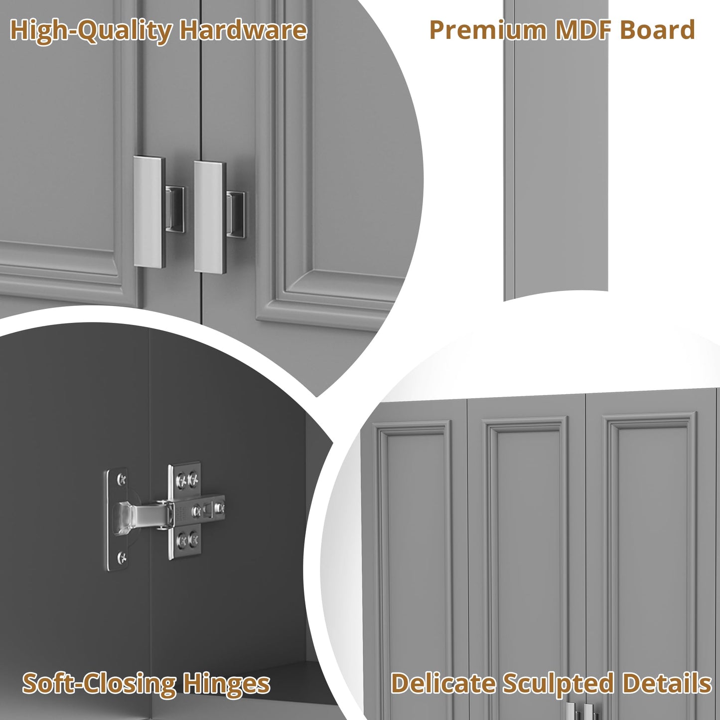 Marzzi 36" x 28" Bathroom Medicine Cabinet with Open Shelf, Wall Mounted Bathroom Storage Cabinet with Adjustable Shelves, Over The Toilet Wall Cabinet, Painted Finish