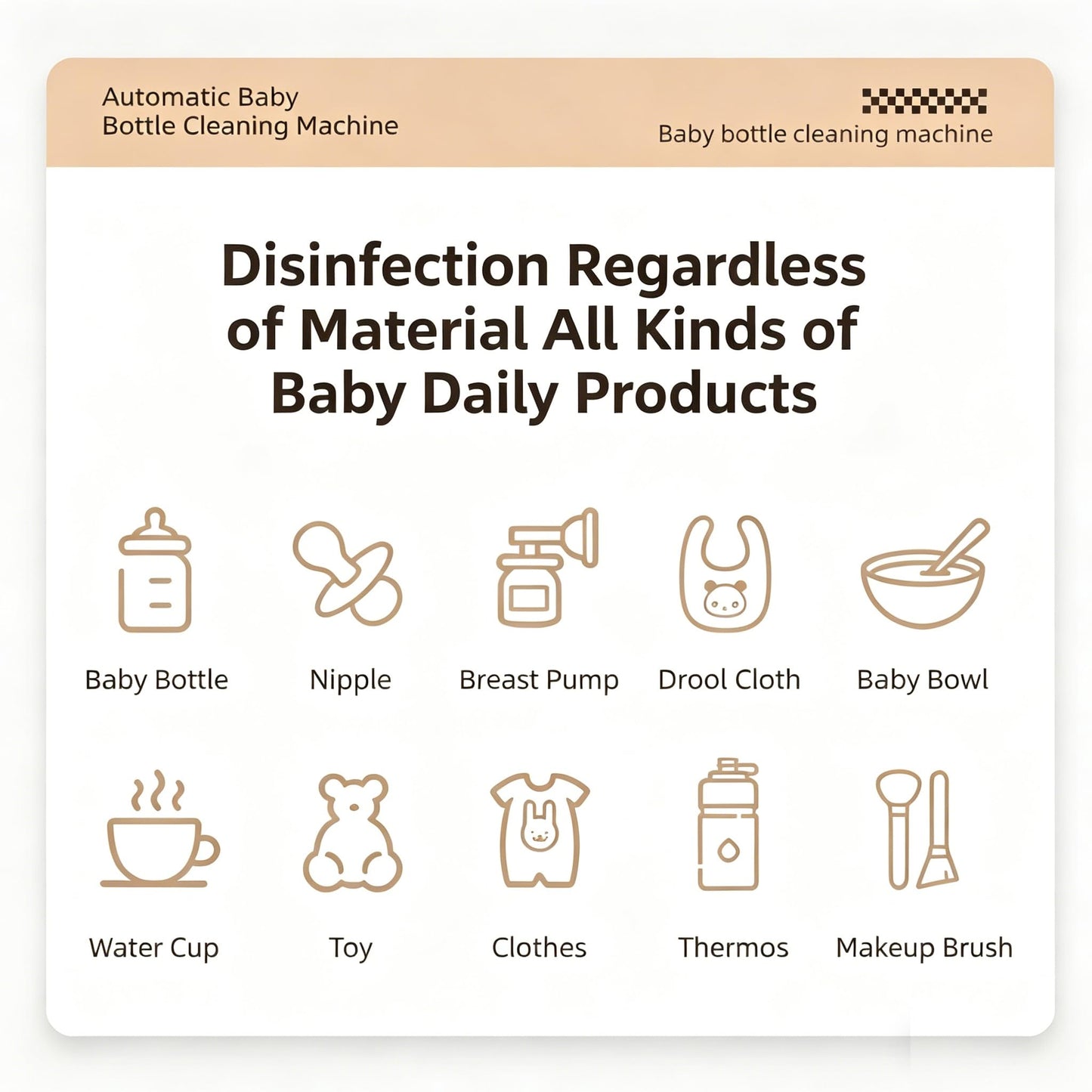 Auto Baby Bottle Washer and Dryer, Large Capacity Fits Bottles & Pump Parts, High-Temp Steam Cleaning for Newborn Essentials, Fast Wash Cycles, Time-Saving Solution for Busy Parents