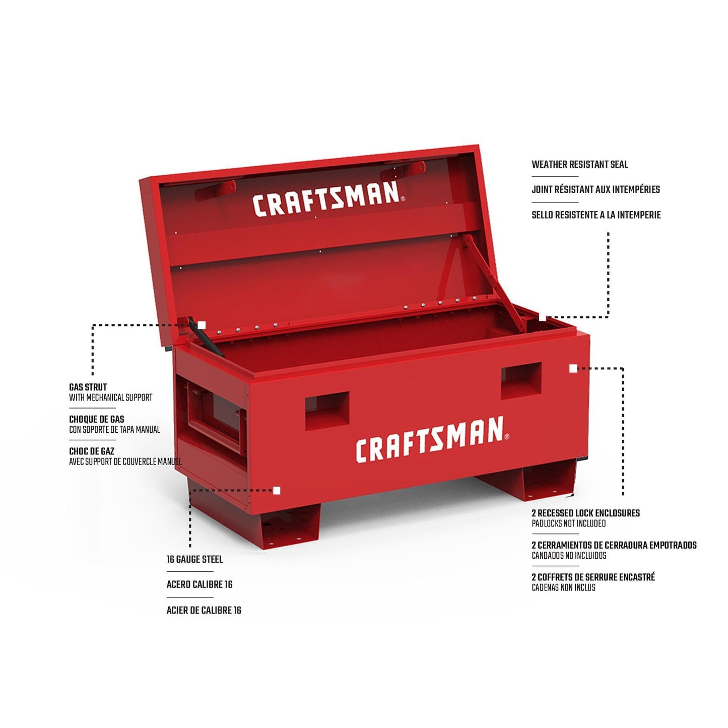 36" Craftsman Jobsite Box in Red