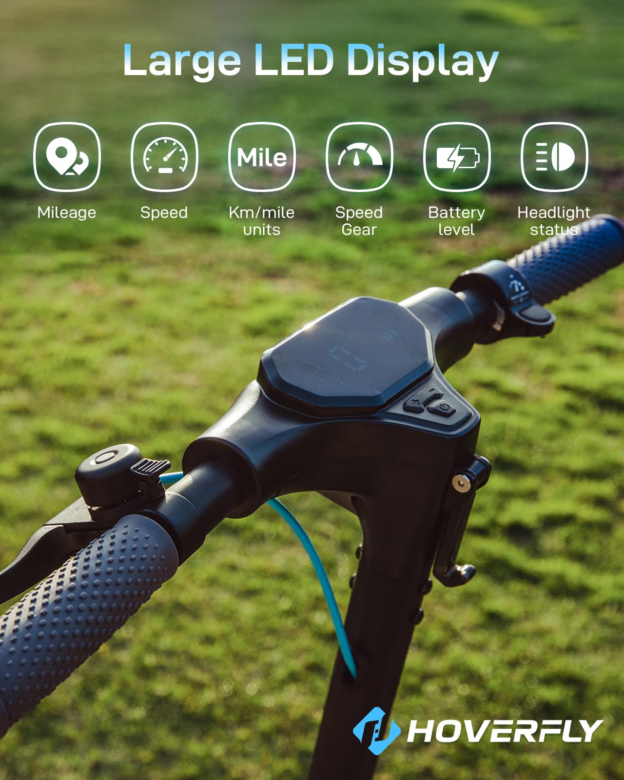 HOVERFLY X3 Electric Scooter for Adults, 10" Solid Tire, Max 18 Mile Range and 20Mph Speed, 500W Motor, with Front Dual Suspension Electric Code Lock, UL2272 Certified Foldable Commuting Escooter
