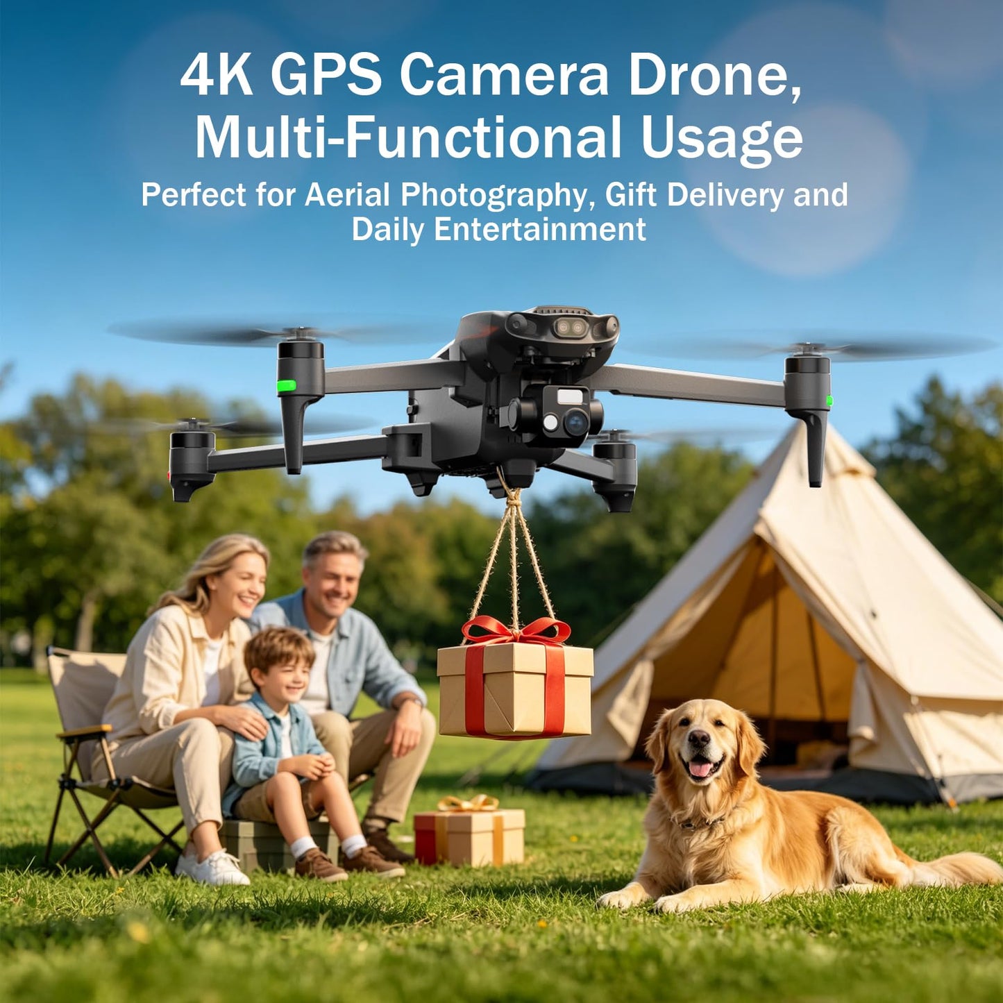 K600PRO GPS Drone with EIS 4K Camera for Adults Beginner,3 Axis Gimbal Professional Long Range Drone with 5.5'' Touchscreen on Controller,Auto Return Follow Me,15KM FPV Transmission 55 Min Flight Time