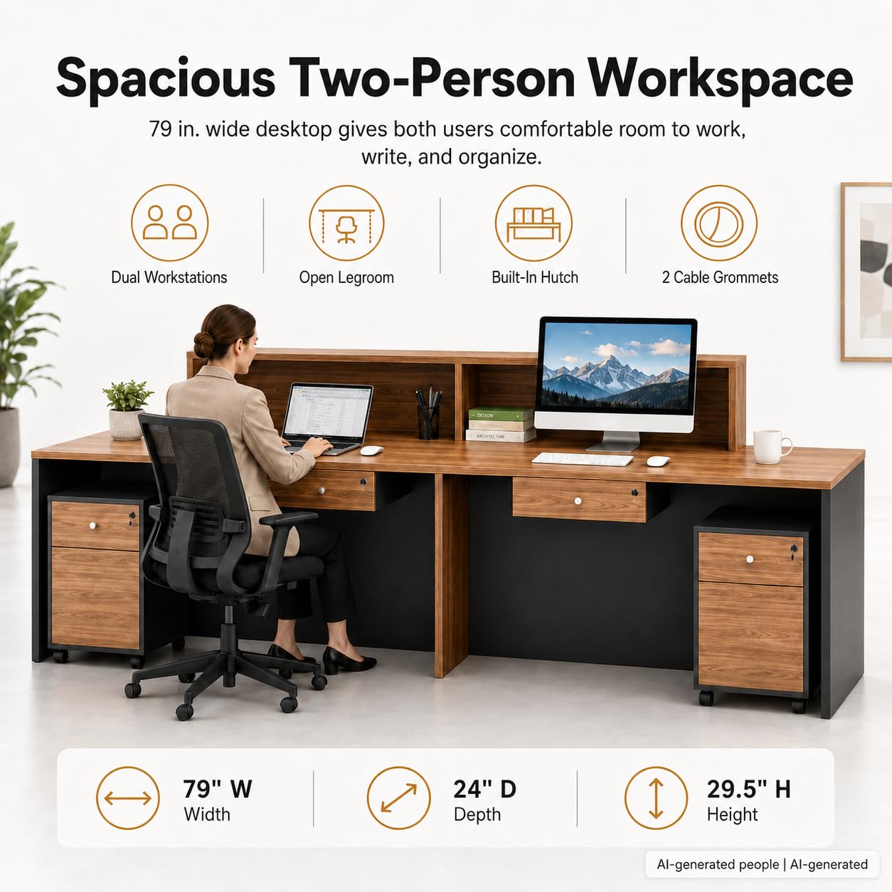 Modern Reception Desk with Counter,Large Front Desk L Shaped Reception Counter with 2 Lockable Drawers and 2 Mobile Storage Cabinets,Receptionist Desks for Office,Salon,or Retail, Checkout Counter