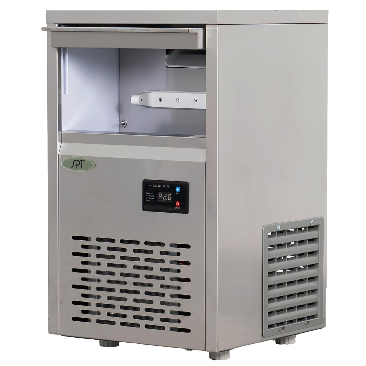 SPT SZB-22 44-lb Automatic Flake Ice Maker in Stainless Steel with Inline Water Filter
