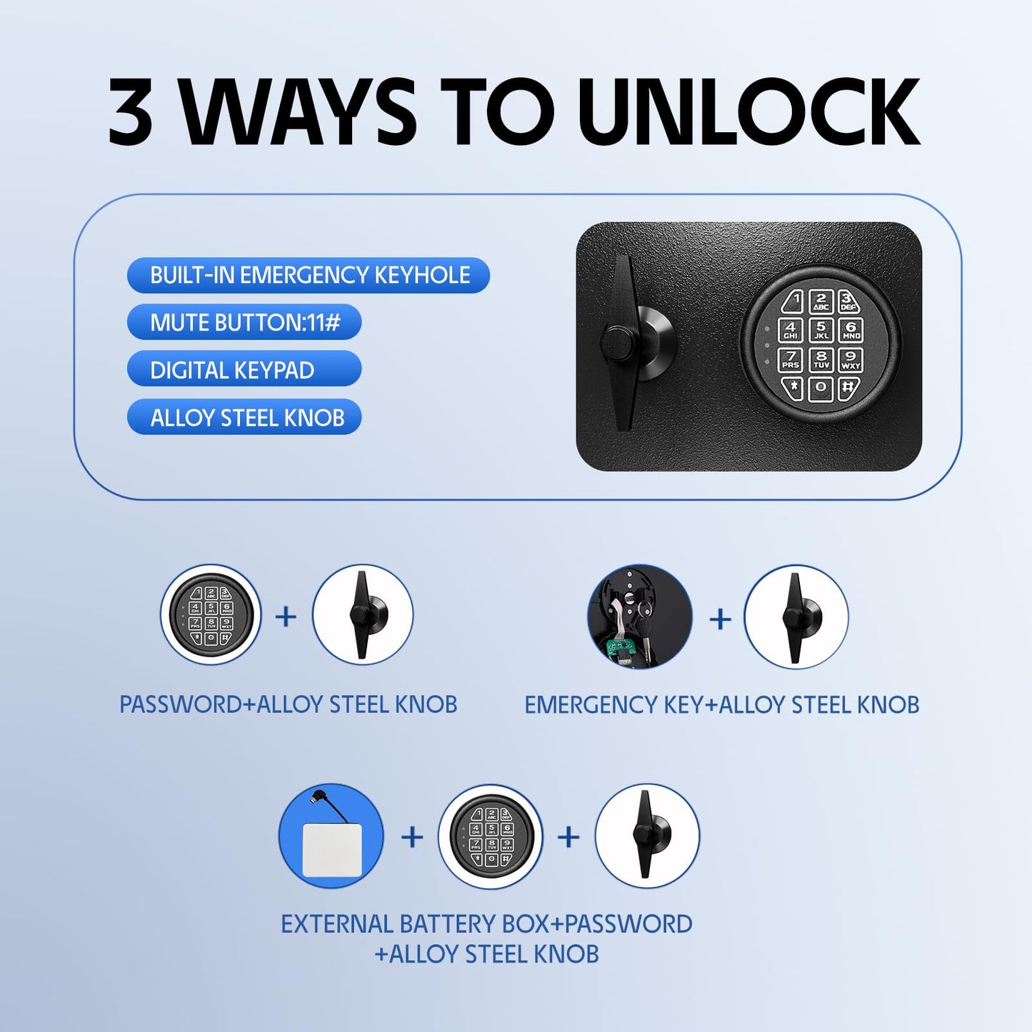 Drop Safe for Business Depository Cash Safes with Drop Slot 2.6 CUB Money Safe Box with Digital Combination and Anti-Fishing for Home Office Hotel Restaurant