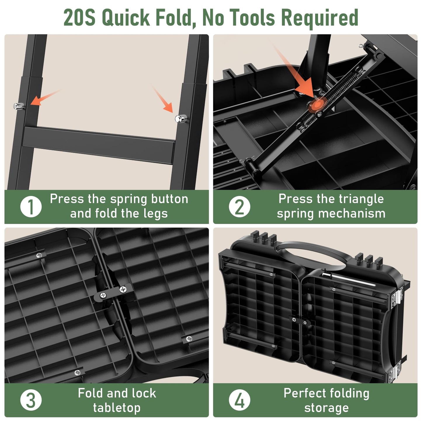 26"/30"/34" Portable Outdoor Grill Stand for Ninja Woodfire Outdoor Grill(OG701 OG850 OG951 OO101 Series), 51in Large Space, Upgrade Height & Quick-Fold Stand for Blackstone Griddle/Onni Pizza Oven