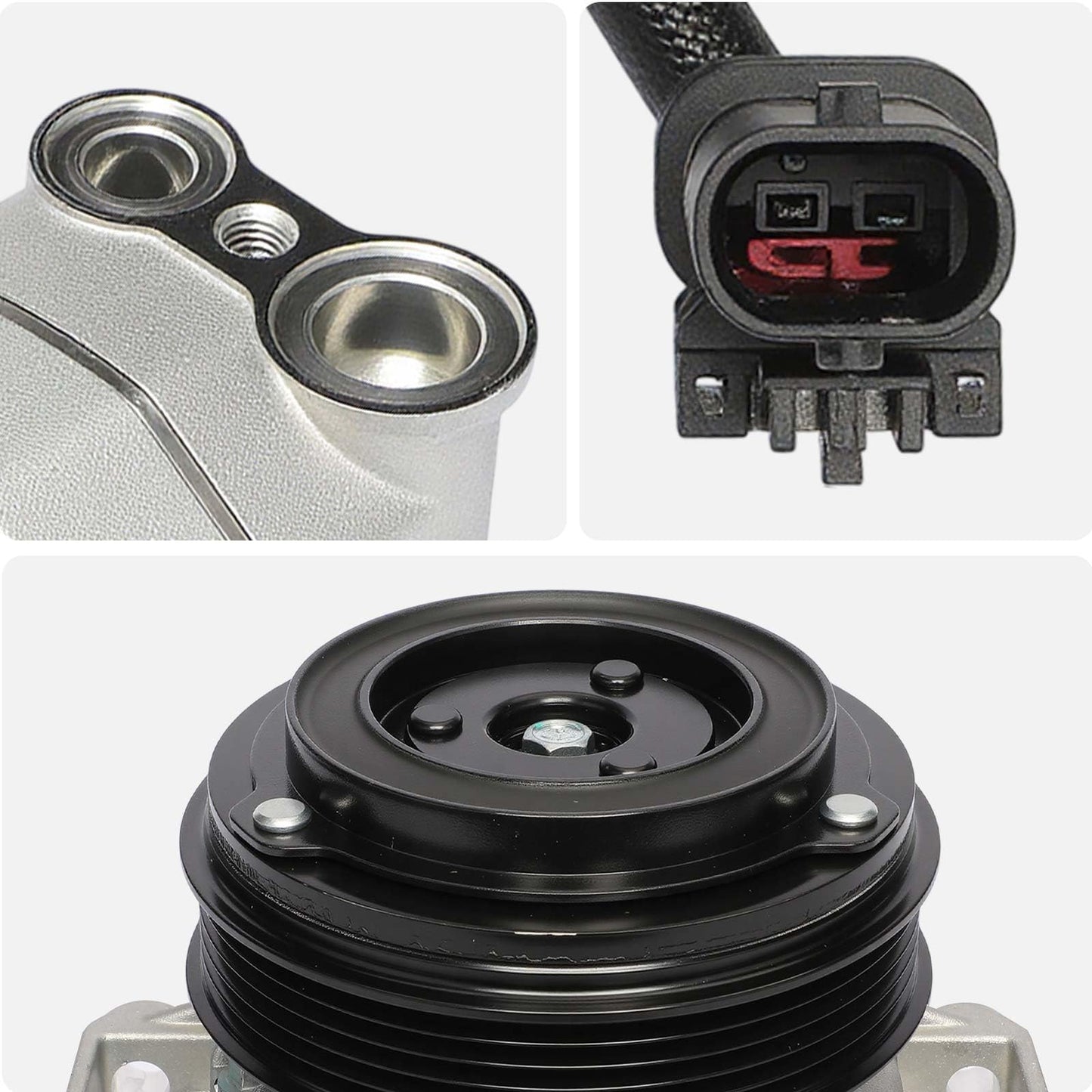 AISIN AFTERMARKET ACCGM-00600 Air Conditioner AC Compressor - Compatible with Buick Verano 2012 2.4L - with 4-Pulley Groove, with Clutch