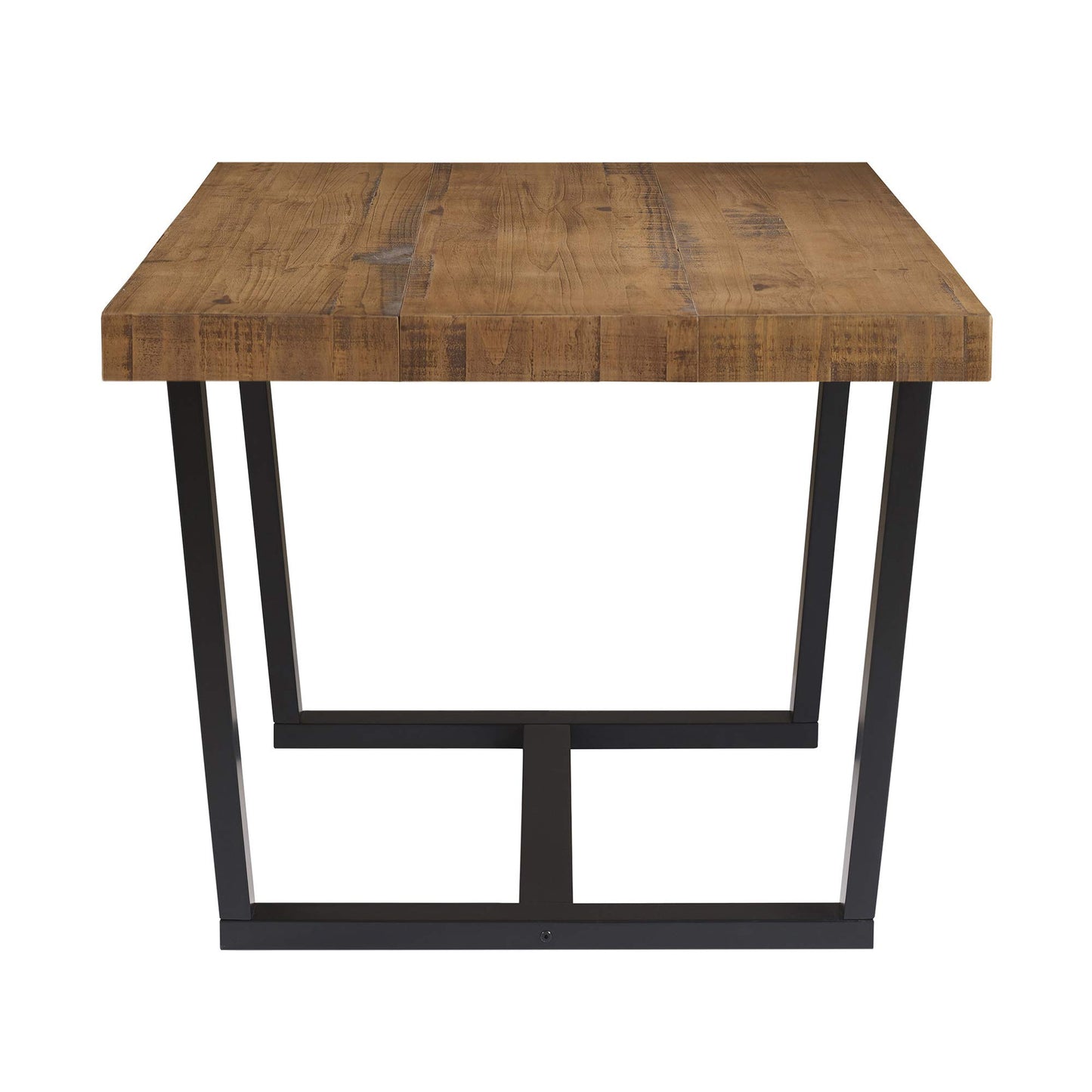 Walker Edison Durango Distressed Solid Wood Dining Table, 52 Inch, Rustic Oak