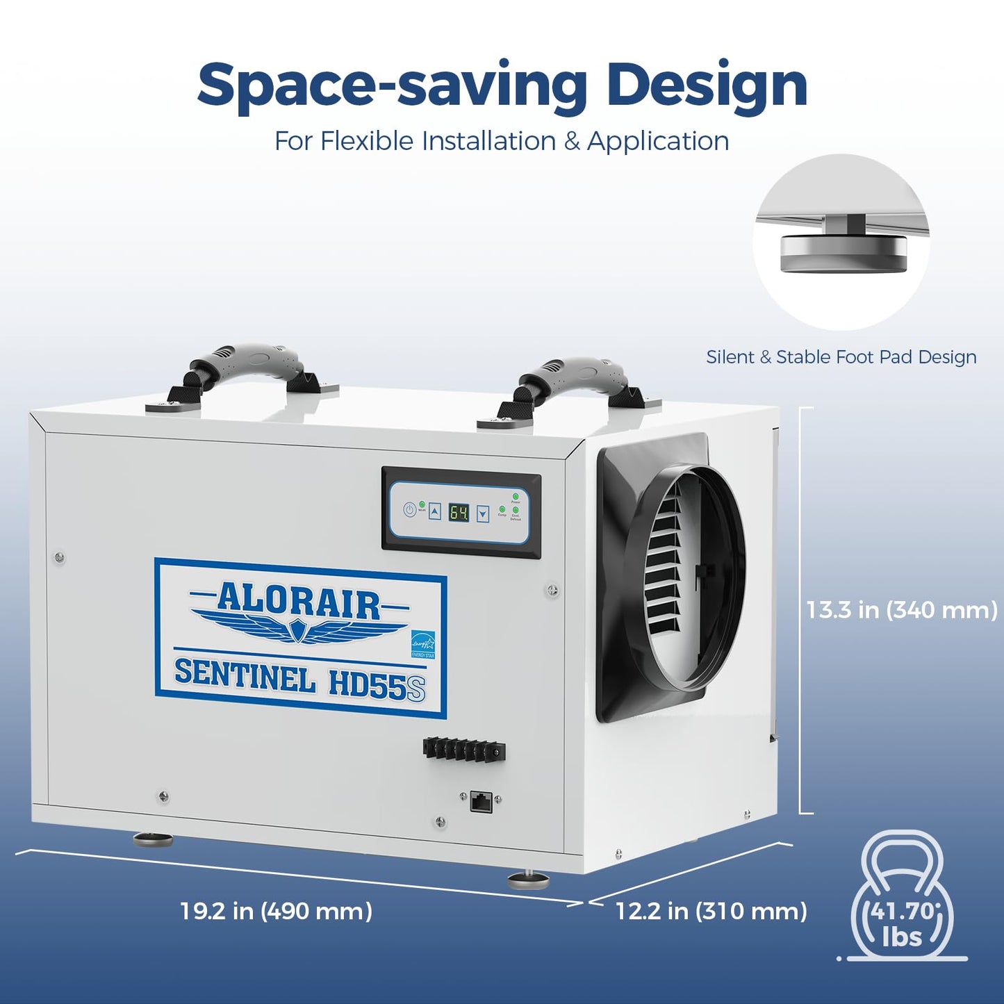 ALORAIR 120 PPD Wi-Fi Dehumidifier for Crawl Space, Basement, and Commercial Use, 2026 Energy Star APP Control, Auto-Defrost Crawlspace Dehumidifiers